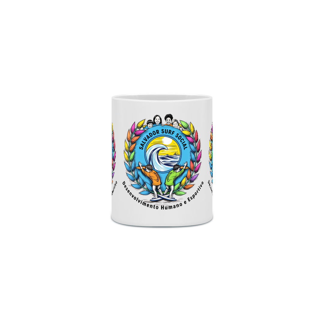 Nome do produto: Caneca de Porcelana Salvador Surf Social