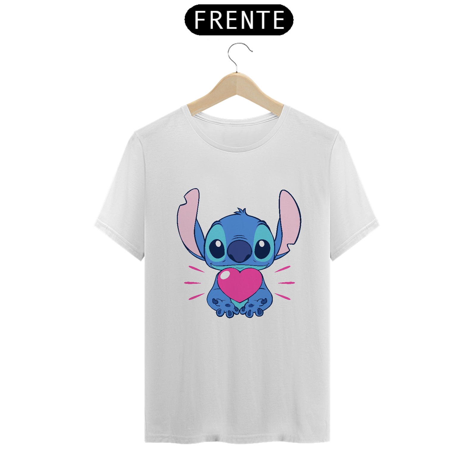 Stitch Coração Rosa