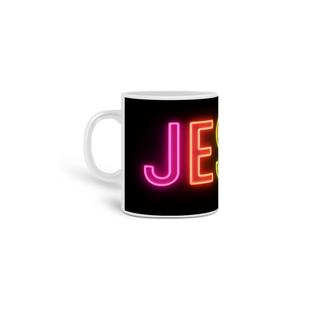 Caneca Jesus neon