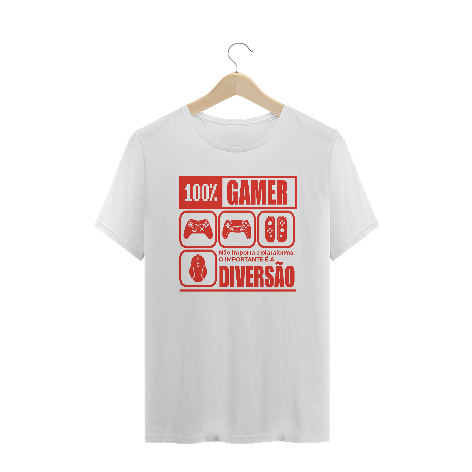 Camiseta Plus Size - 100% Gamer