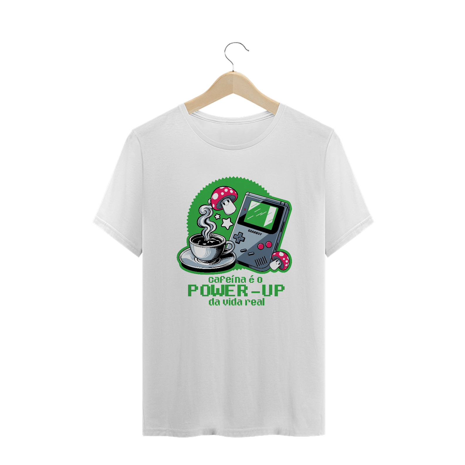 Camiseta Plus Size - Cafeína é o Power-UP