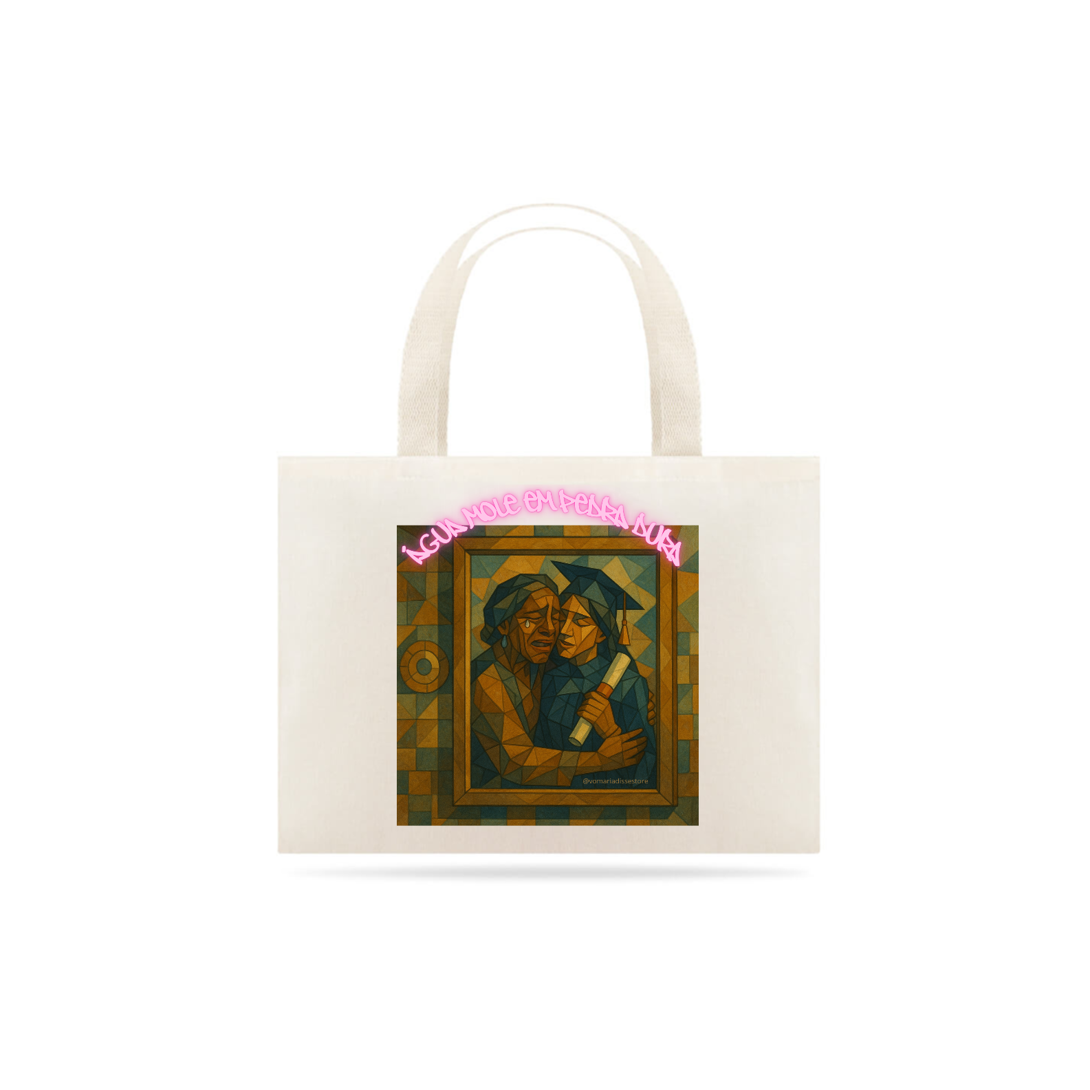 Água mole em pedra dura Ecobag Cubismo