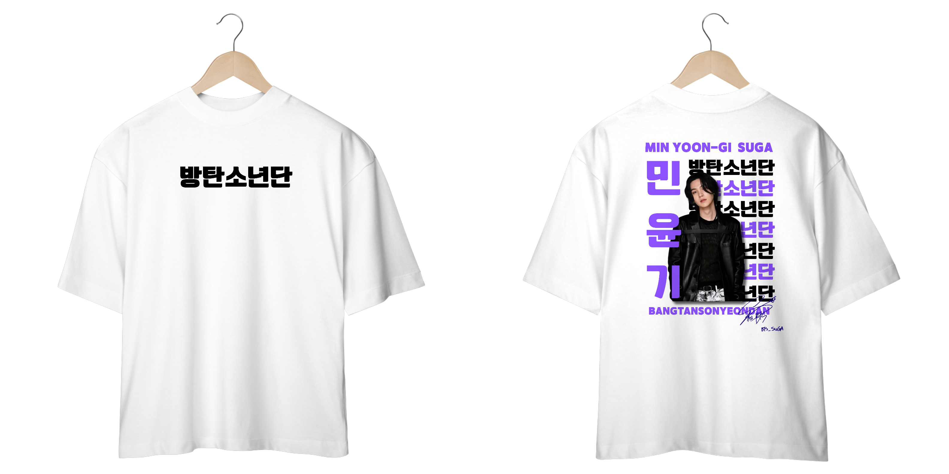 Camiseta Oversized Branca Min Yoon-Gi