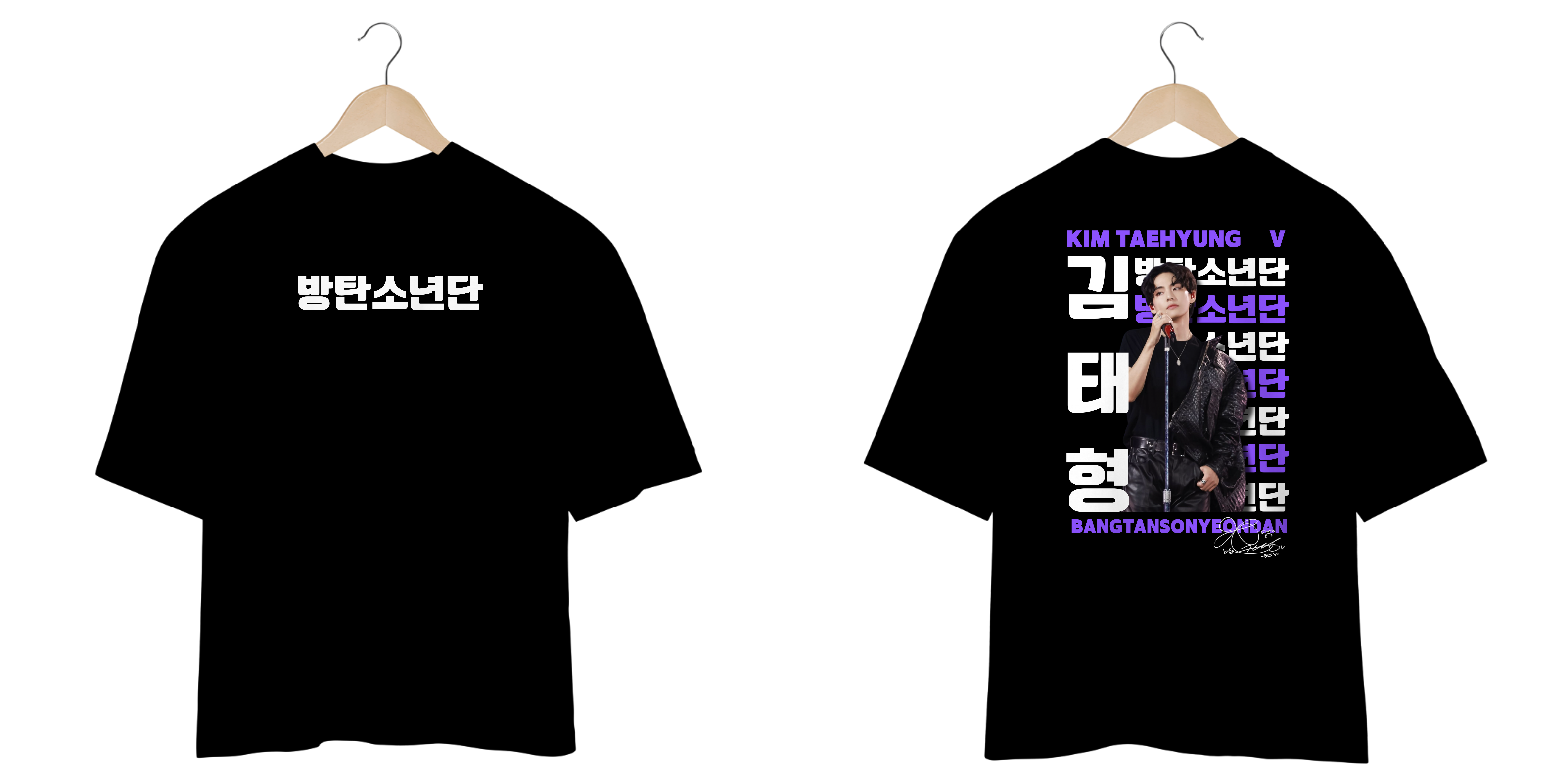 Camiseta Oversized Preta Kin Taehyung