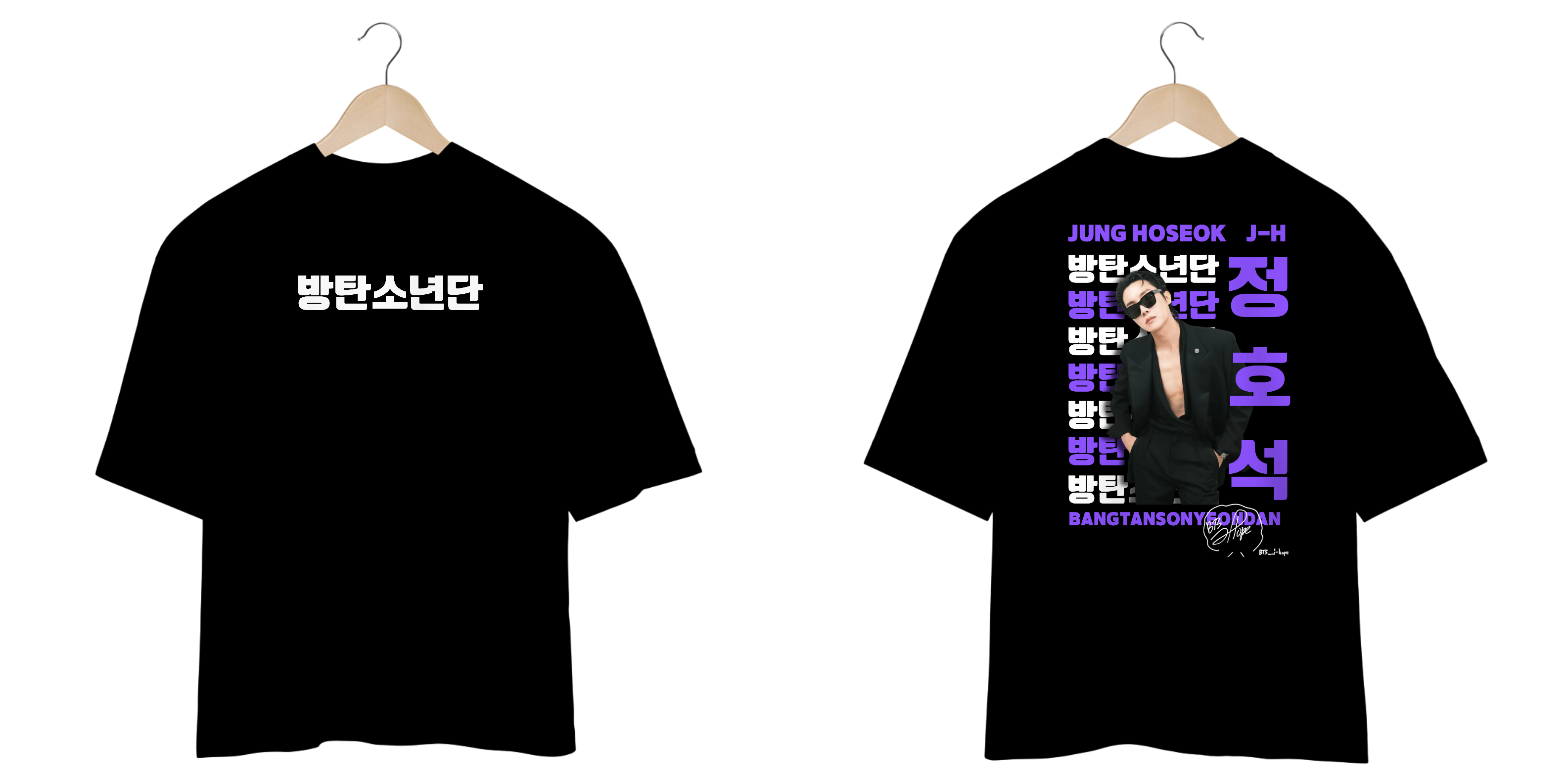 Camiseta Oversized Preta Jung Hoseok