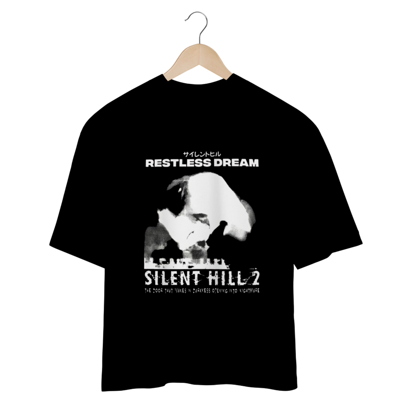 Camisa Oversized Silent Hill 2 Preta