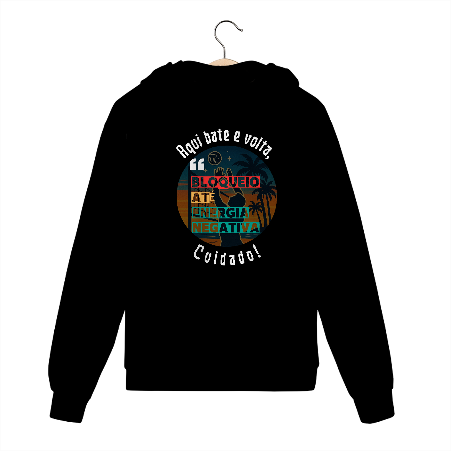 Moletom Com Ziper Aqui Bate e Volta