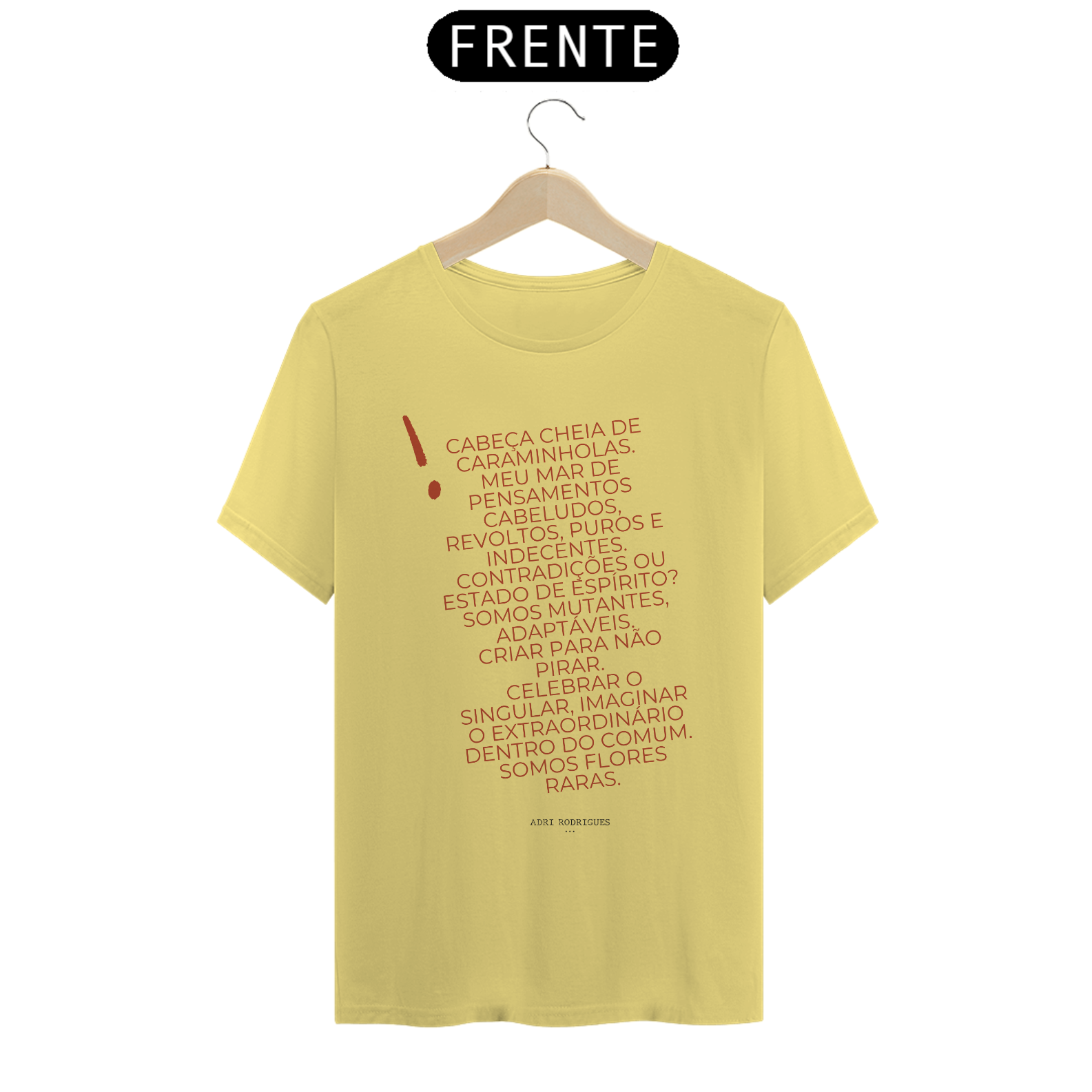 Camiseta Estonada Texto Cabeça Caraminholas