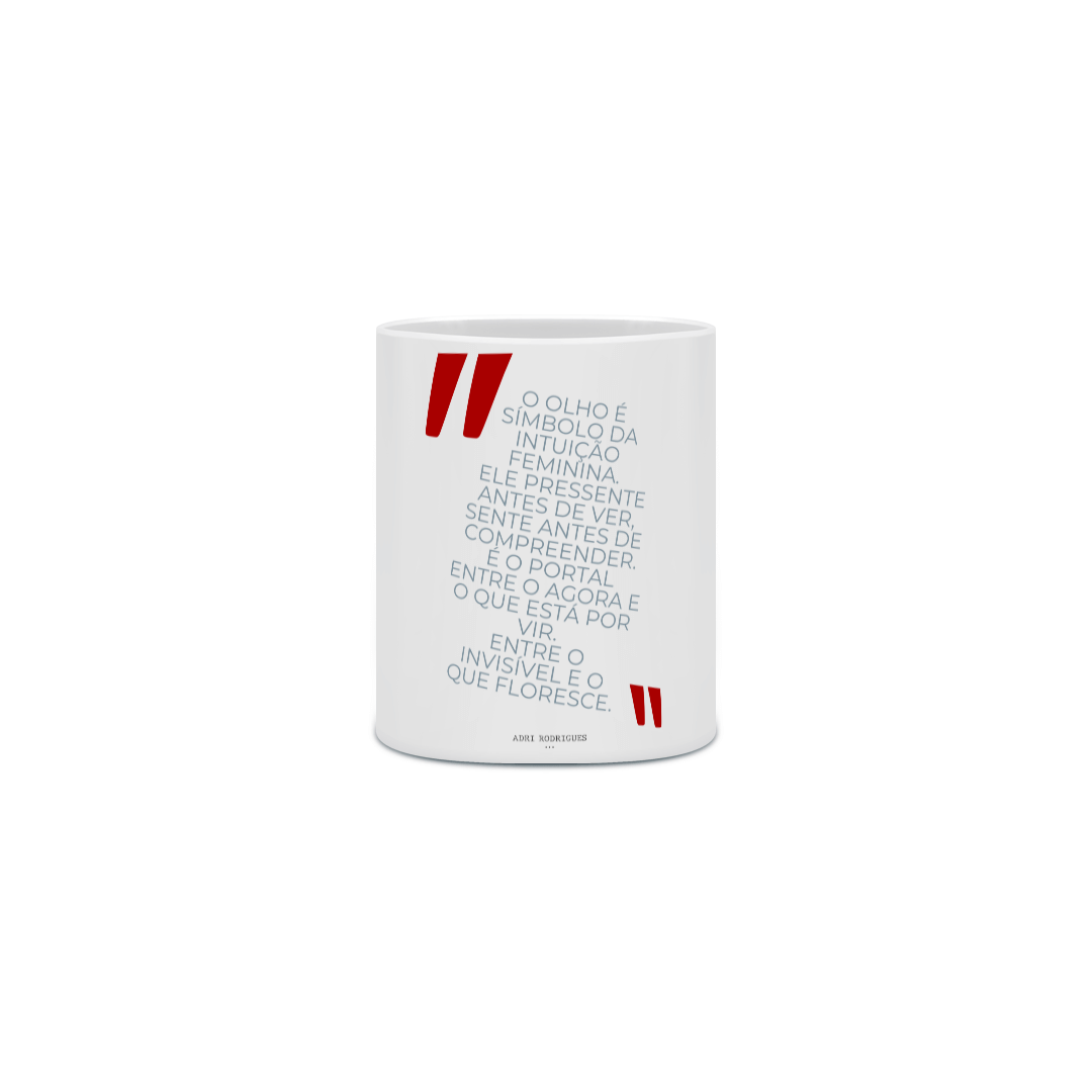 Caneca Cerâmica Texto Olho