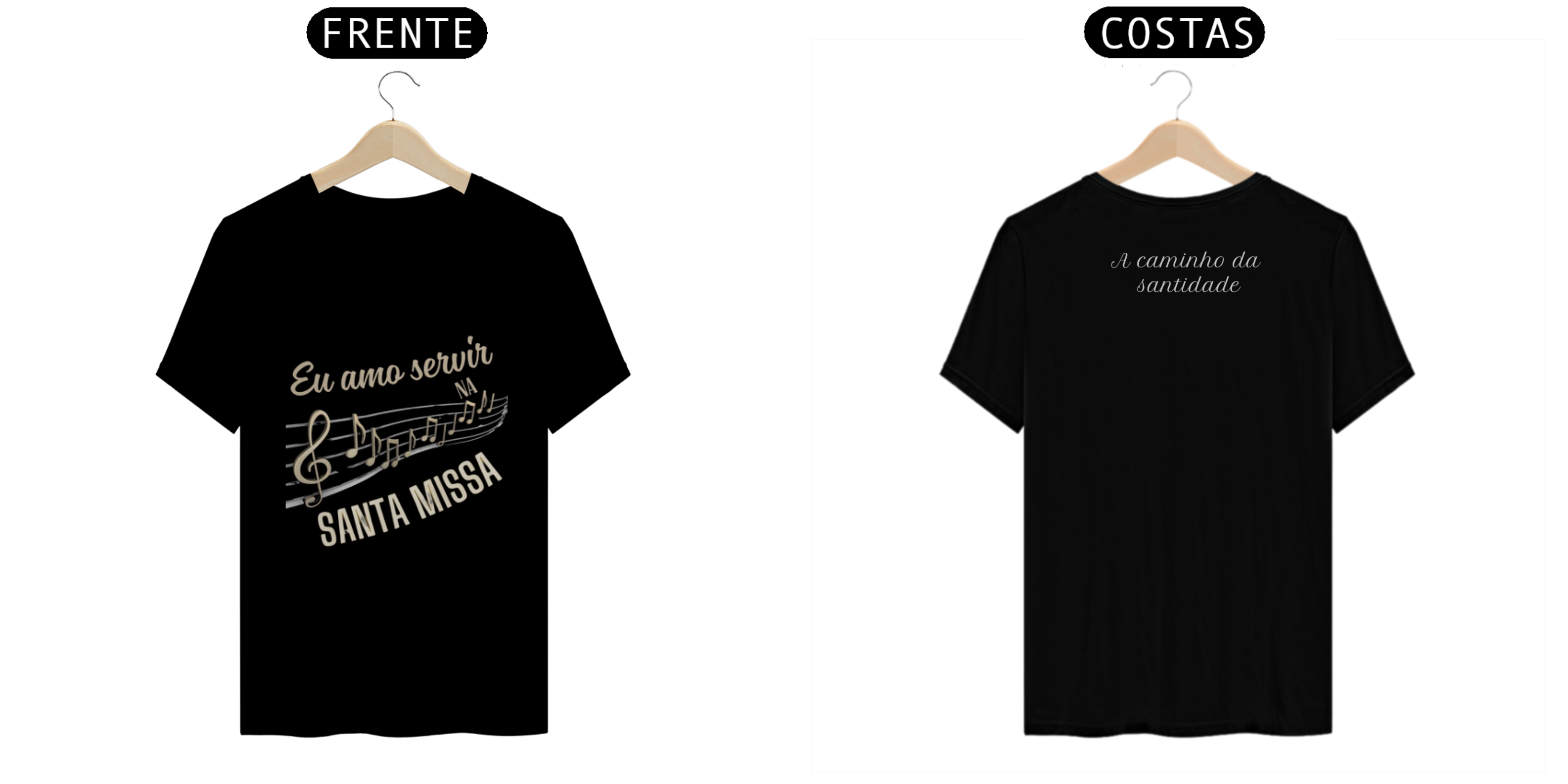 Camisa Eu amo servir na santa missa 