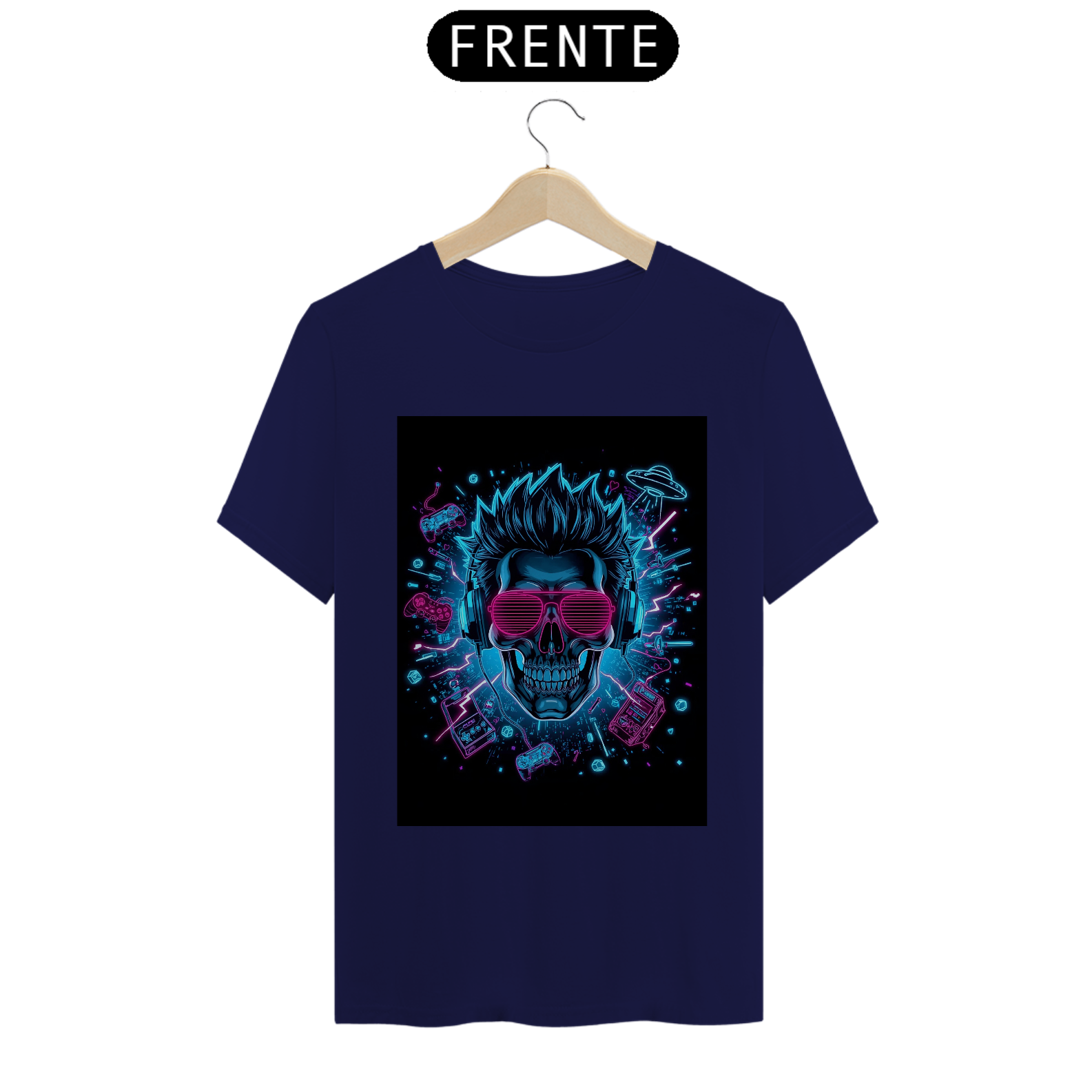 Camiseta Skullwave Neon