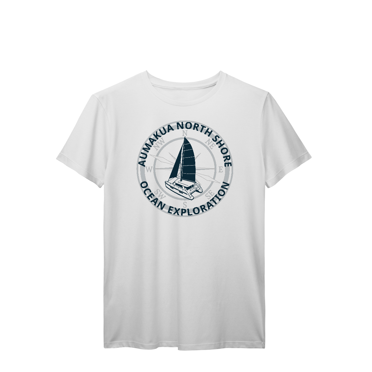 Camiseta Manga Curta Branca Catamarã