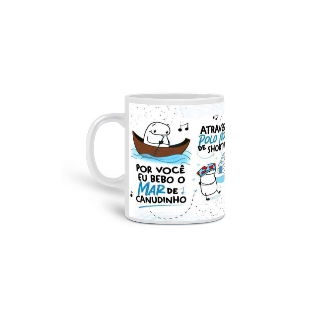 Caneca Por Você eu bebo o mar de Canudinho