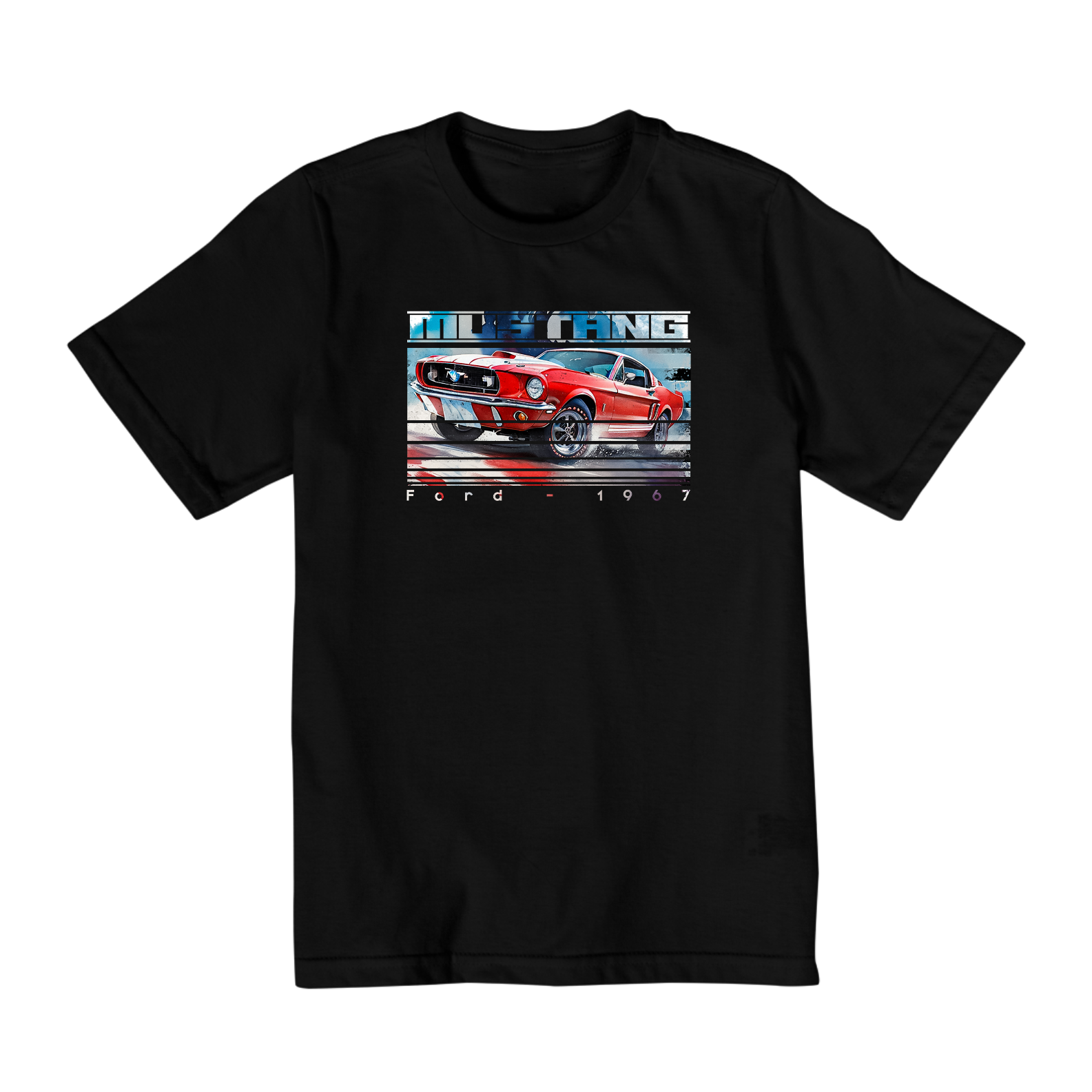 Camiseta Infantil Carro Clássico Ford Mustang