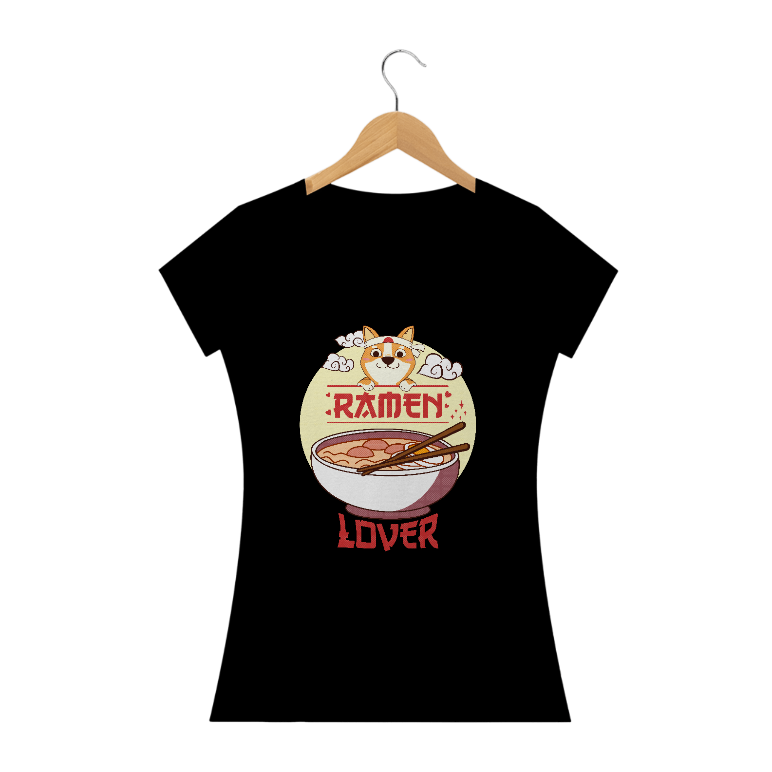 T-Shirt Feminina Eu Amo Ramen