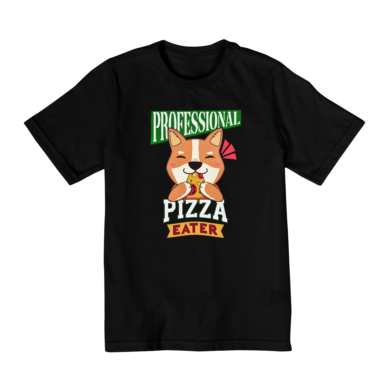 Camiseta Infantil Comedor de Pizza Profissional