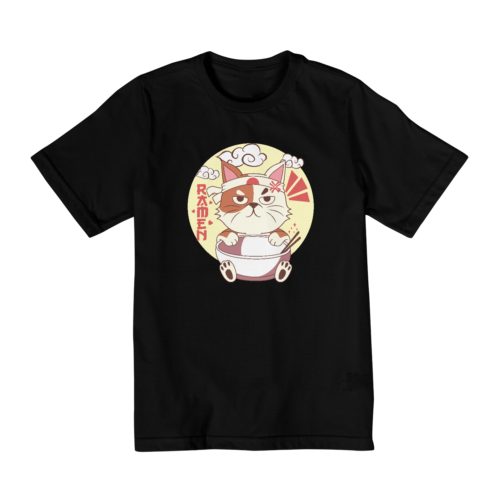 Camiseta Infantil No Ramen Cat