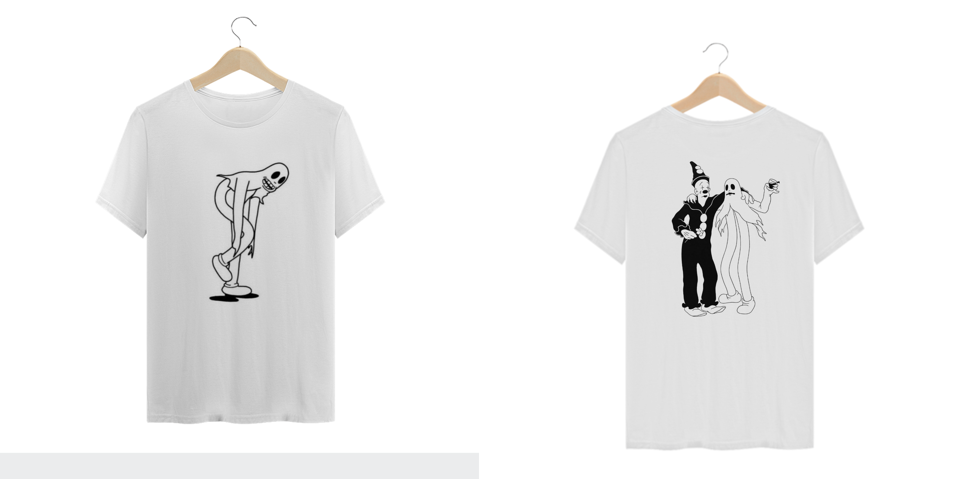 camisa branca com Koko the clown