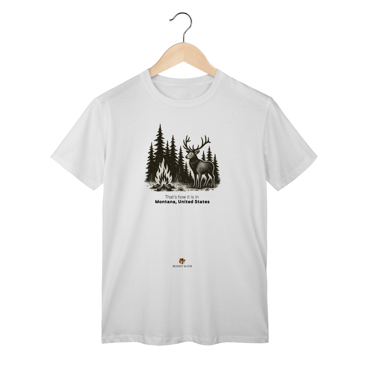 Camiseta Unissex Montana | Estilo Montanha Americana Vintage