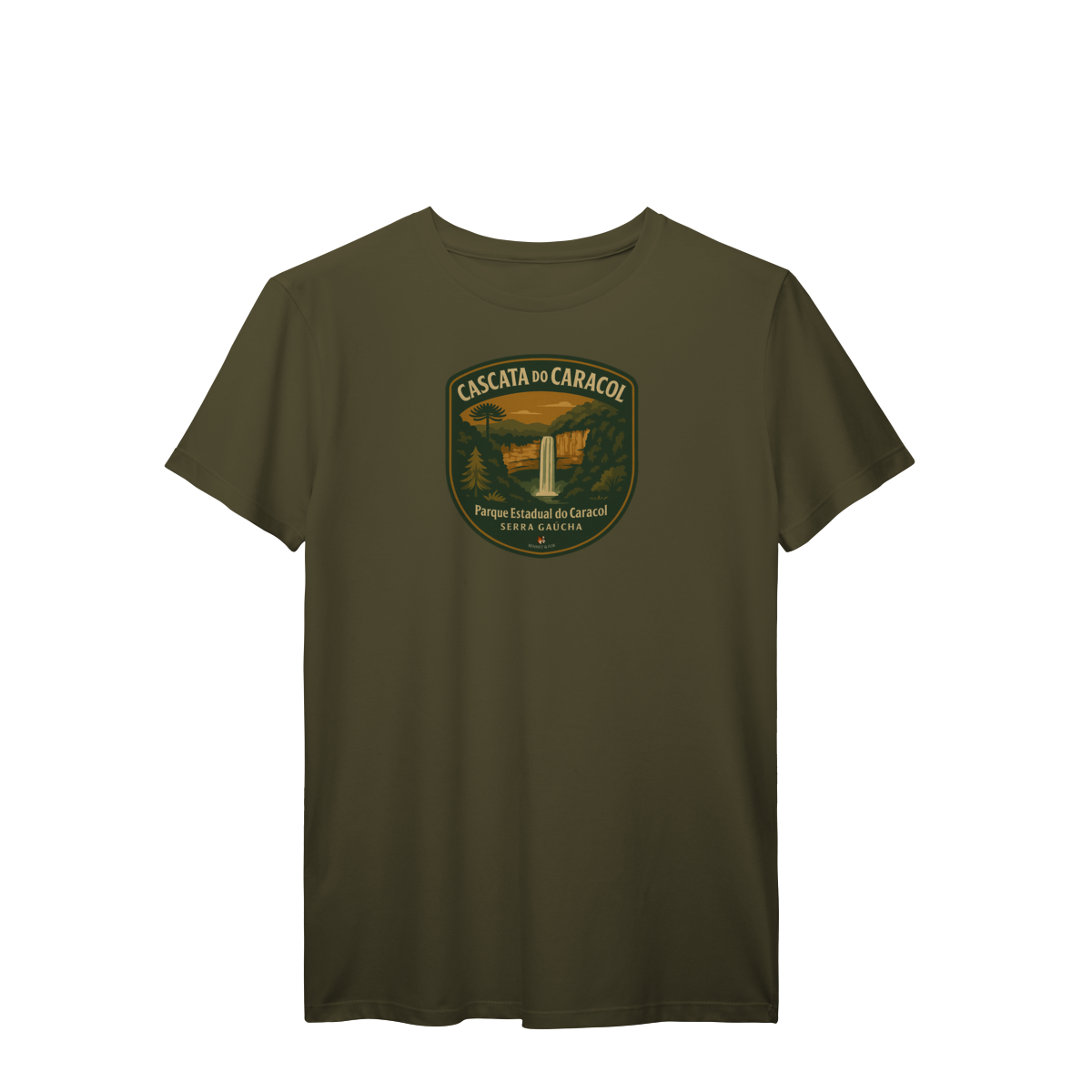 Camiseta Masculina Cascata do Caracol | Serra Gaúcha Premium