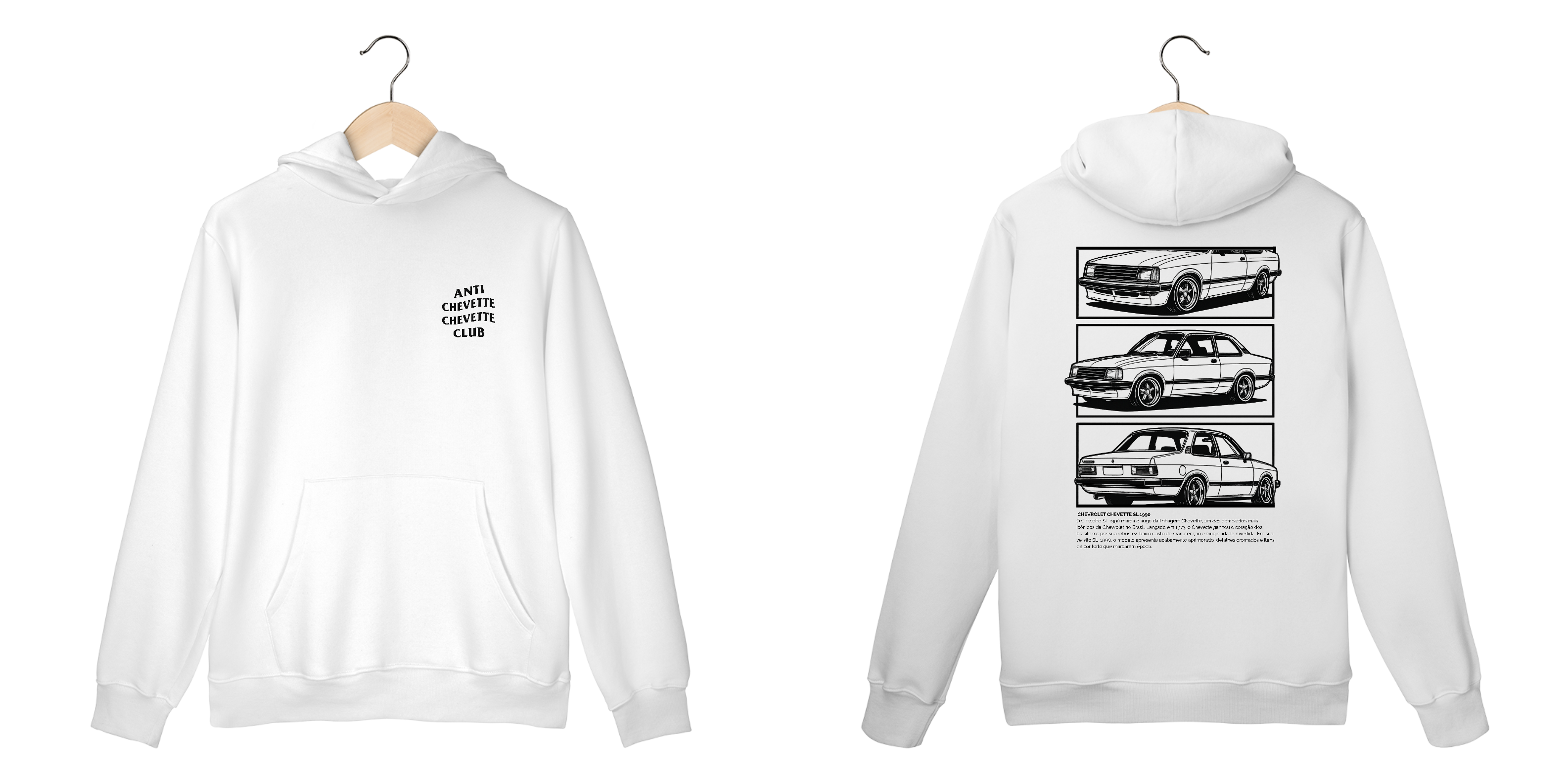 Anti Chevette Chevette Club - Chevette SL 1990 (Moletom Hoodie)