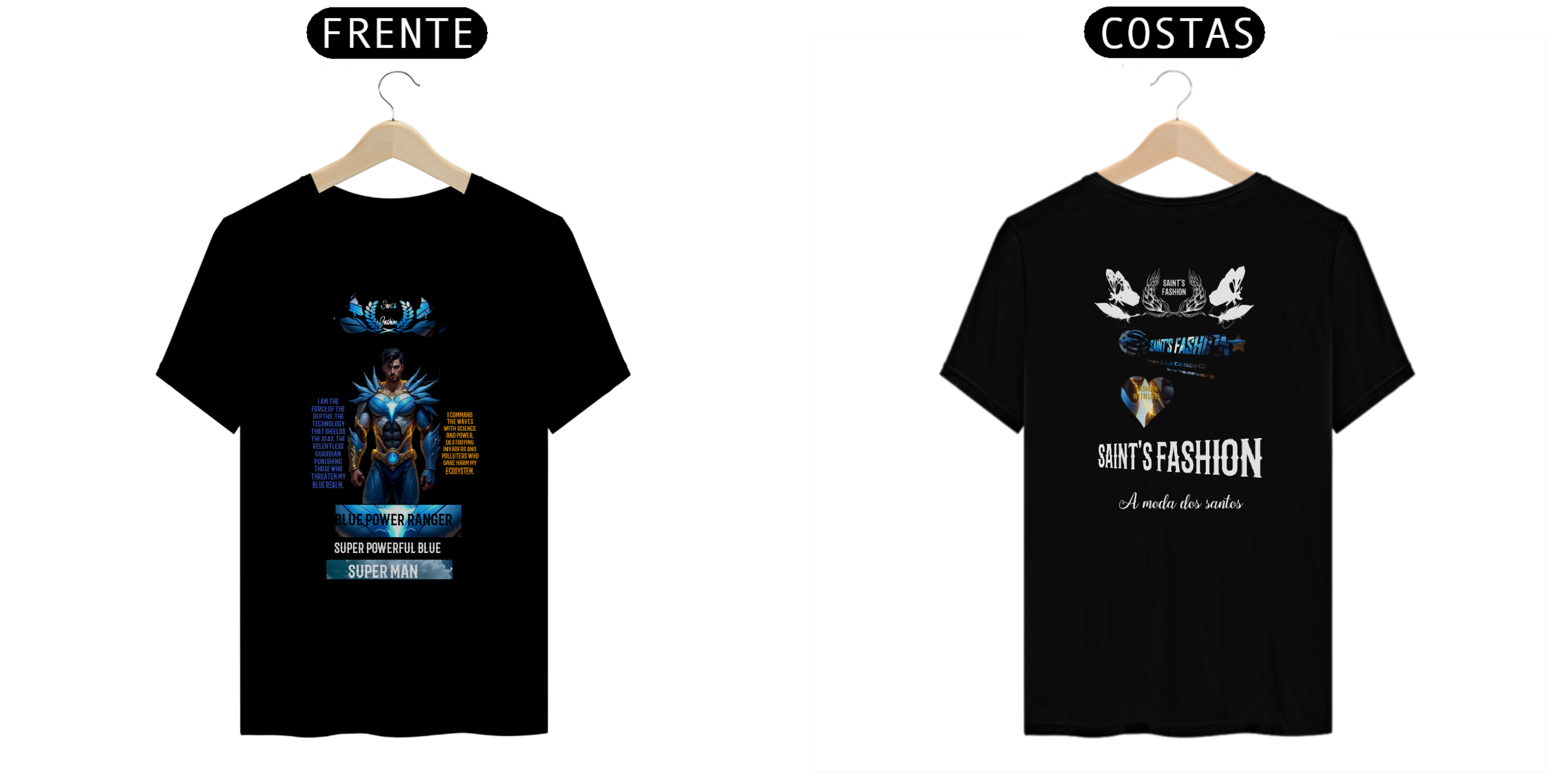 Camiseta estampa Blue Power Ranger - Super Power Blue