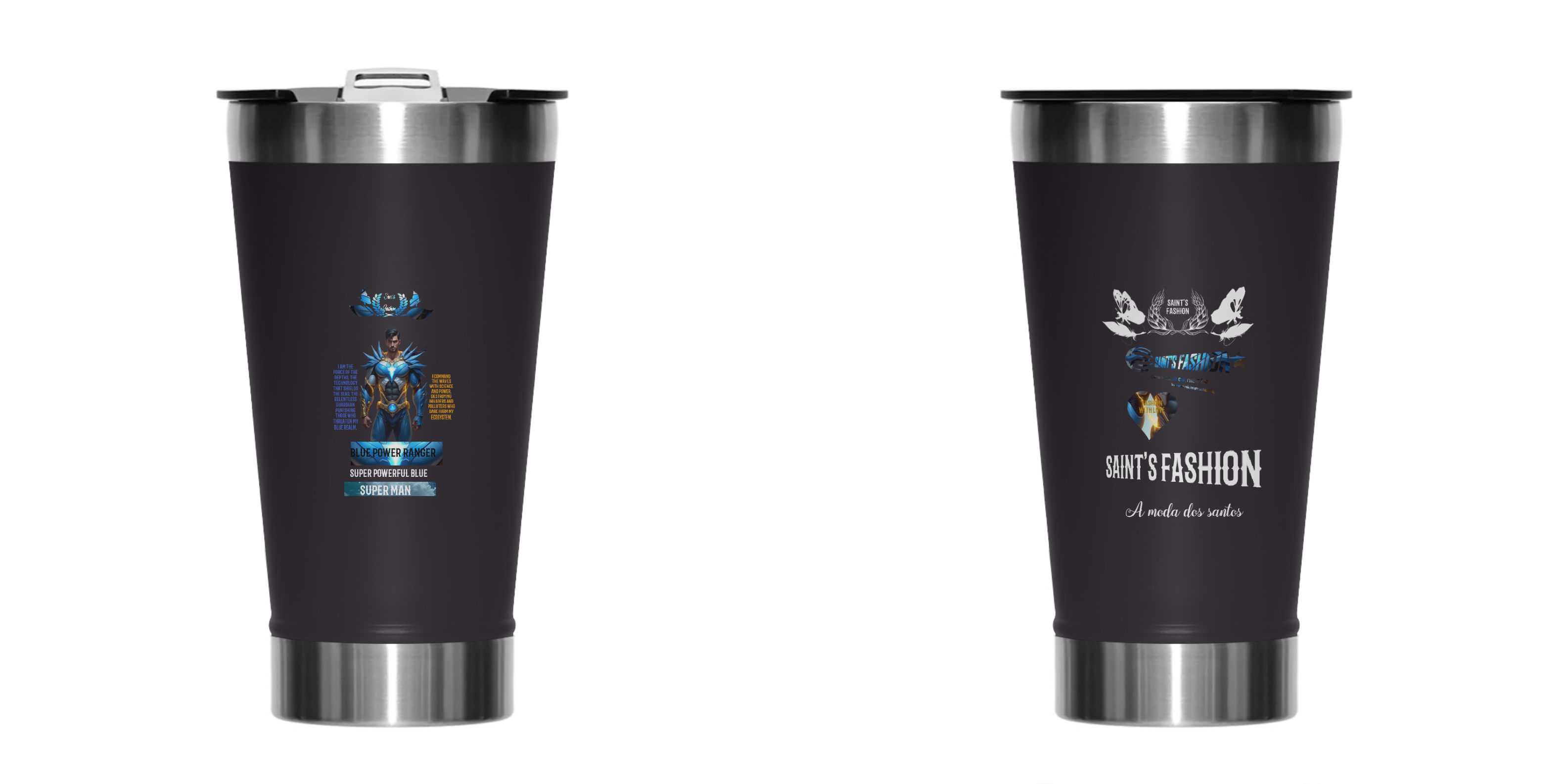 Caneca térmica da Saint's Fashion poder azul