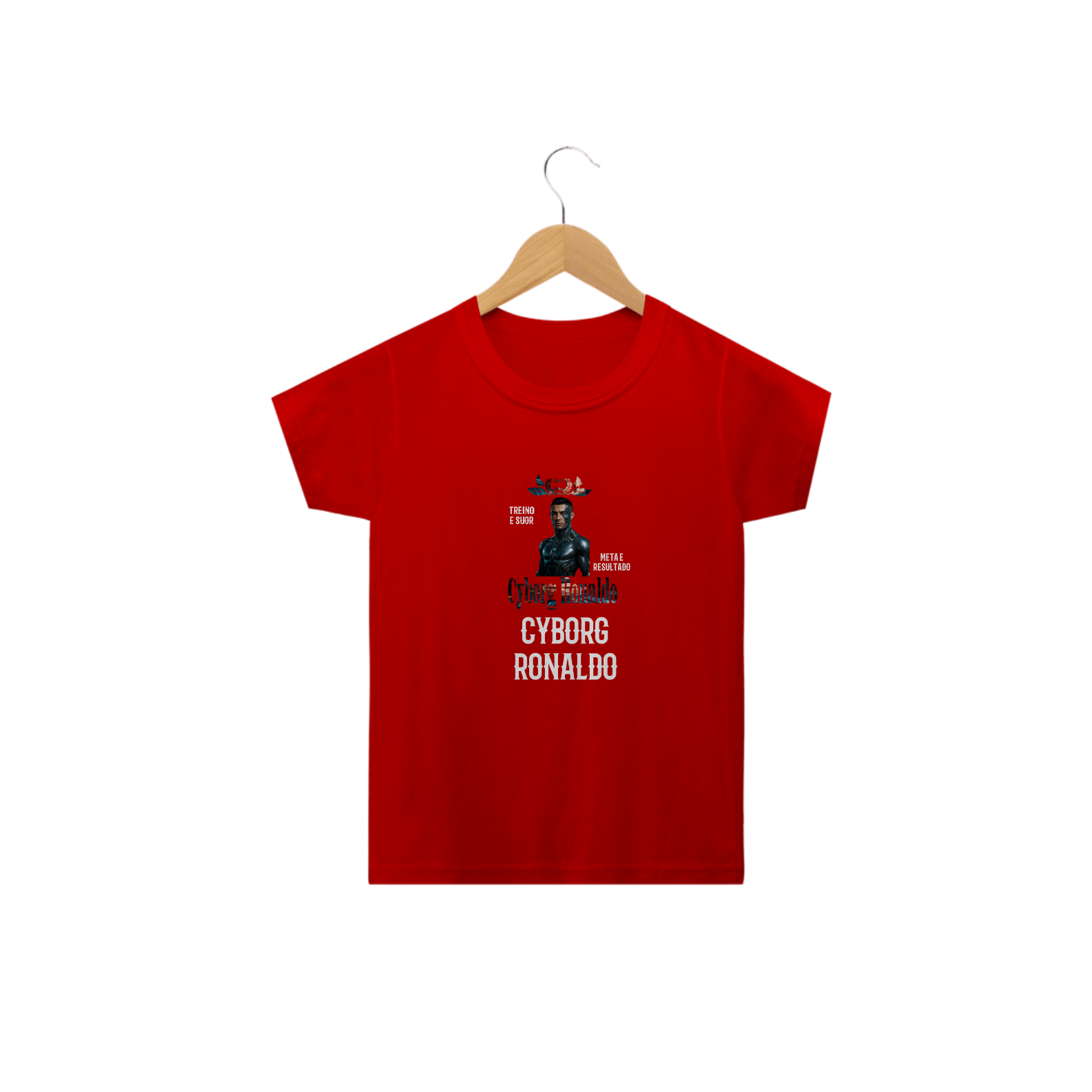 Camiseta infantil do Cyborg Ronaldo
