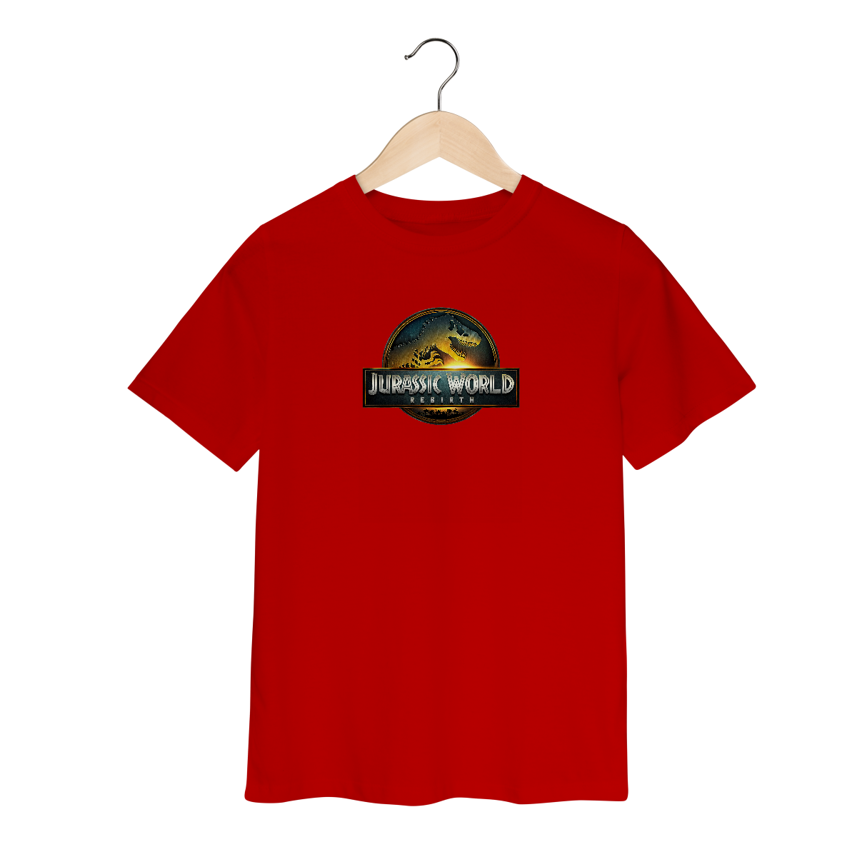 Nome do produto: Camiseta Infantil Quality Jurassic World Rebirth - Coleção  2025 - Cores Vibrantes (2 a 8 anos) | TrapoGeek\