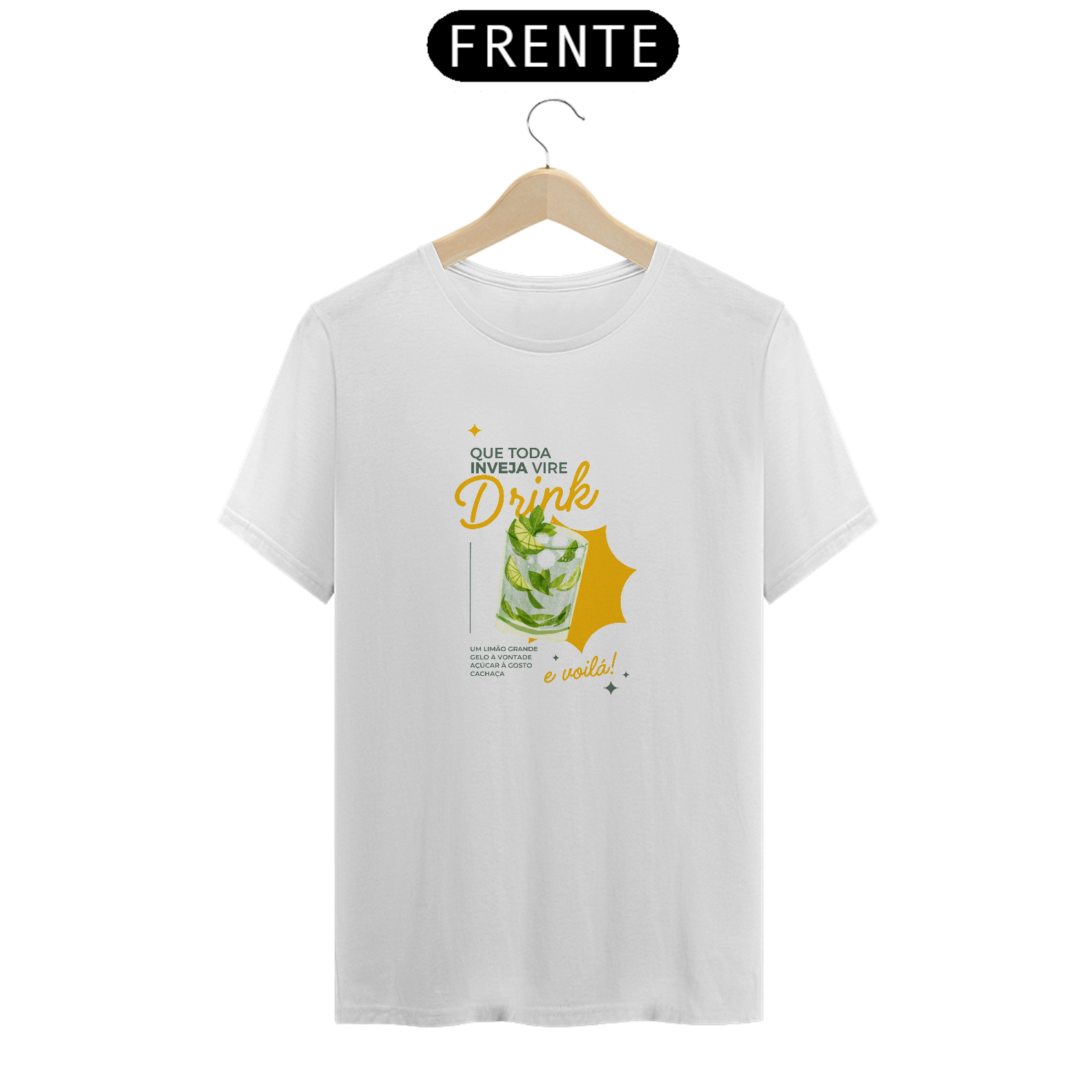 T-shirt Virou Drink – Camiseta Criativa com Estampa Irônica e Alternativa