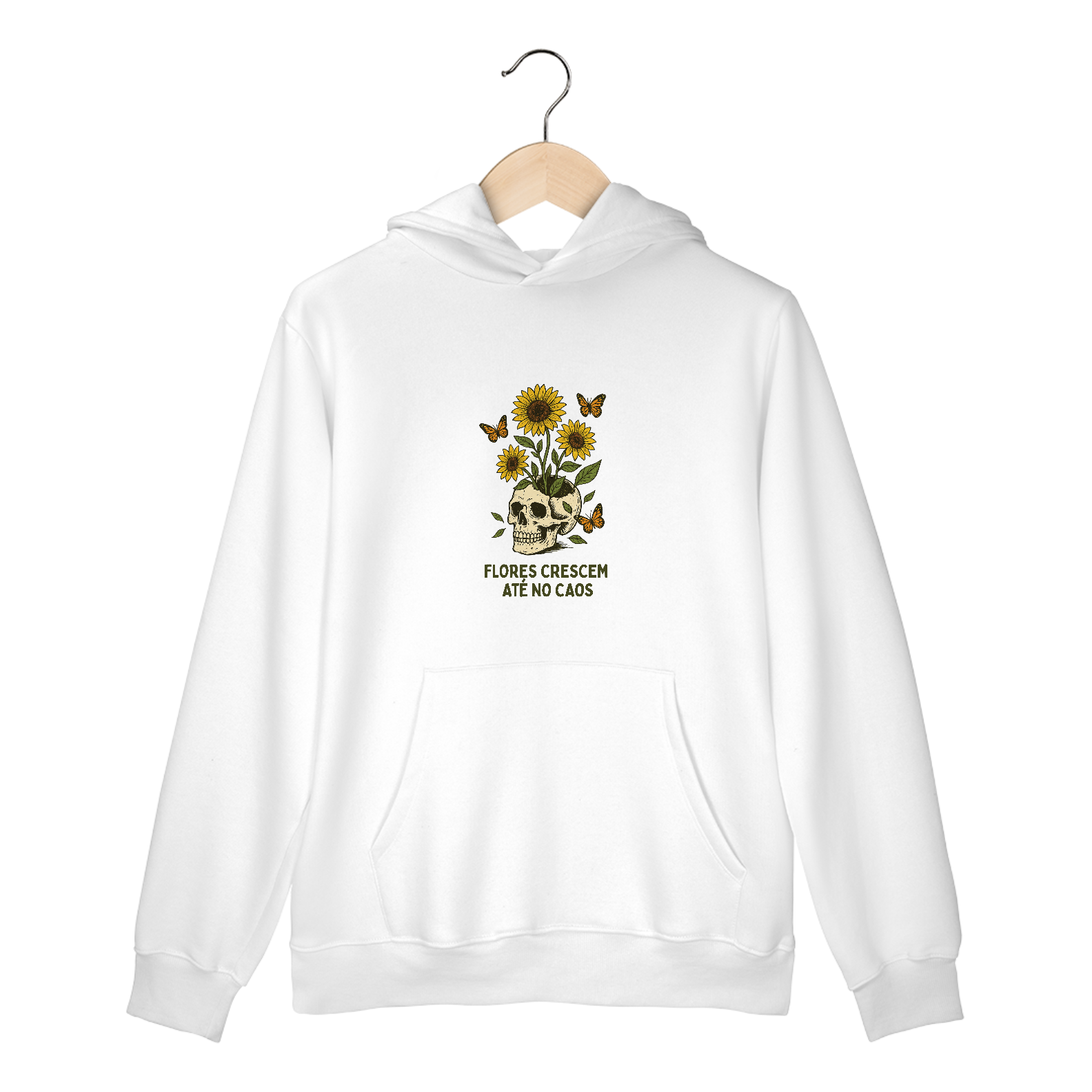 Moletom “Flores Até no Caos” – Estilo que Floresce Mesmo nos Dias Difíceis