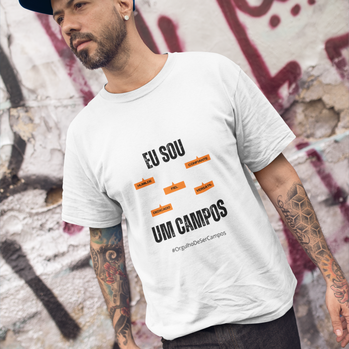 Camiseta Masculina Eu Sou Um Campos – Nome Que Representa (Malha Quality)