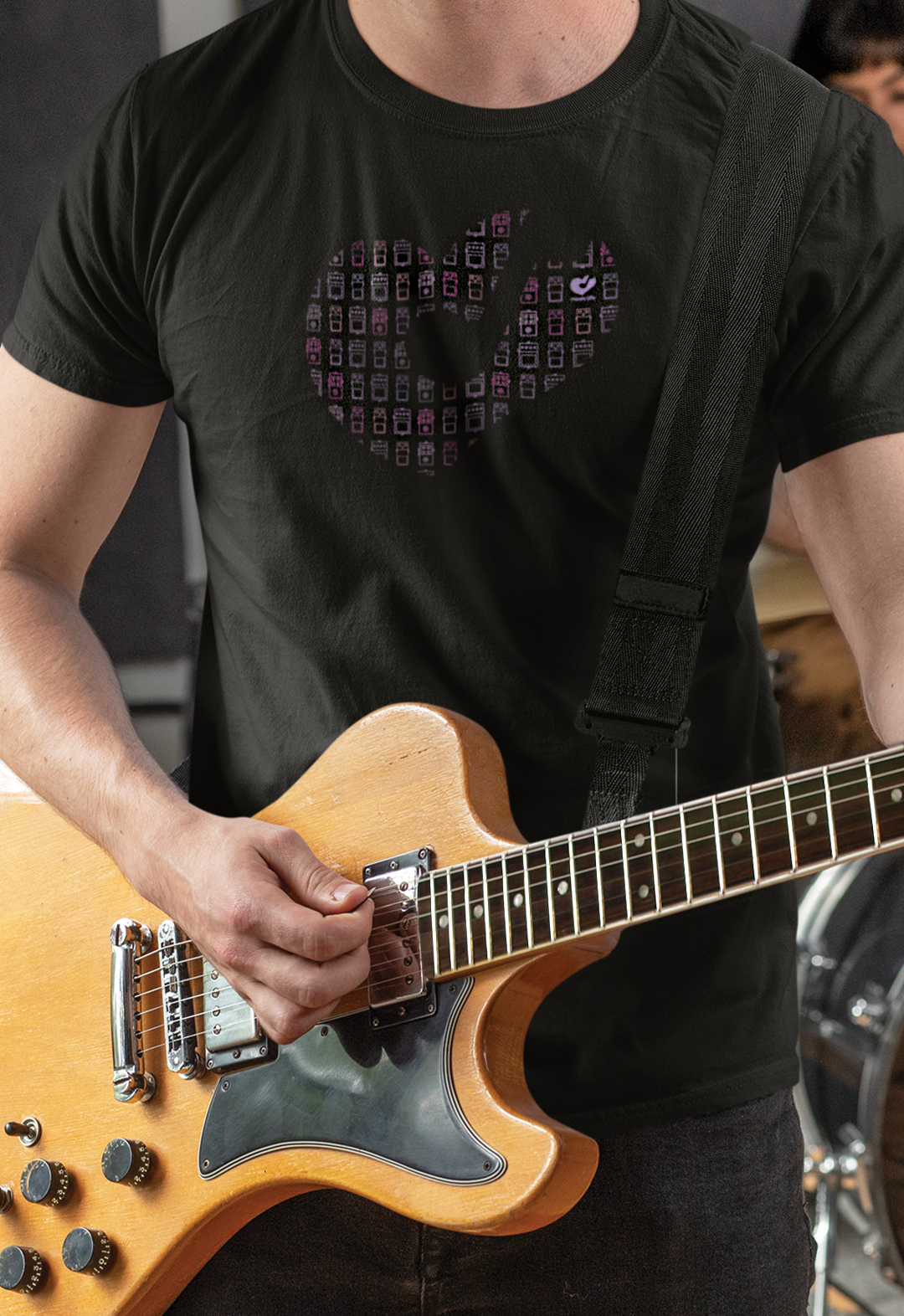 CAMISETA HEART OF PEDALS • Guitarra Pedais