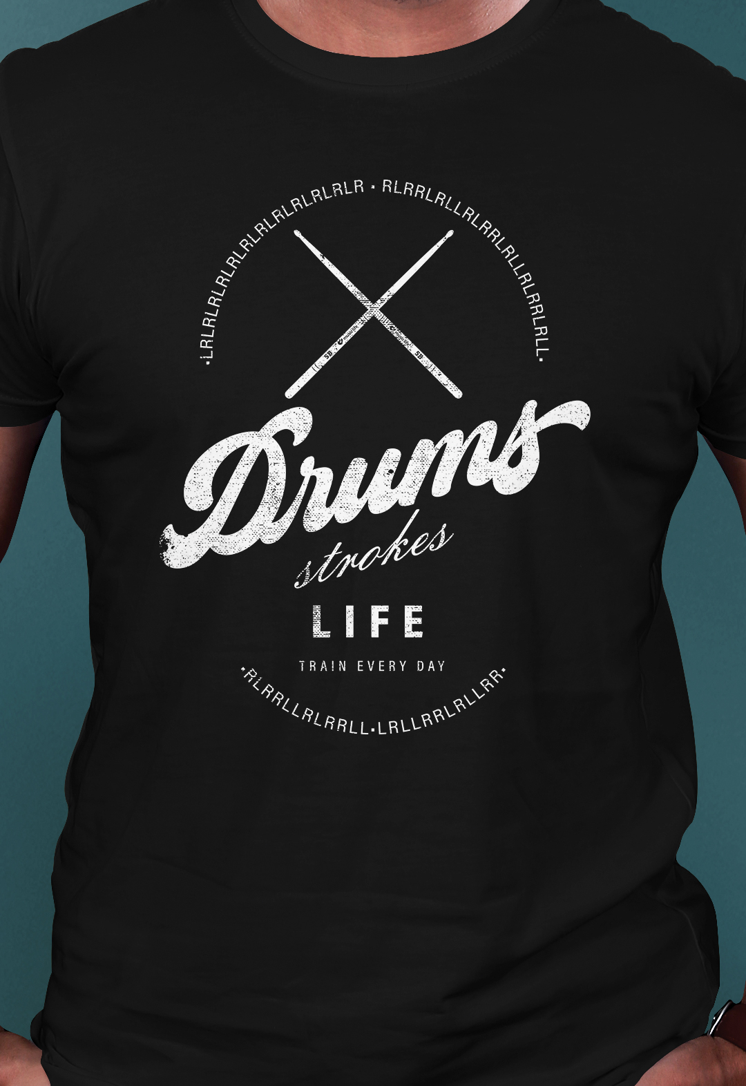 CAMISETA DRUM STROKES • Bateria Baqueta