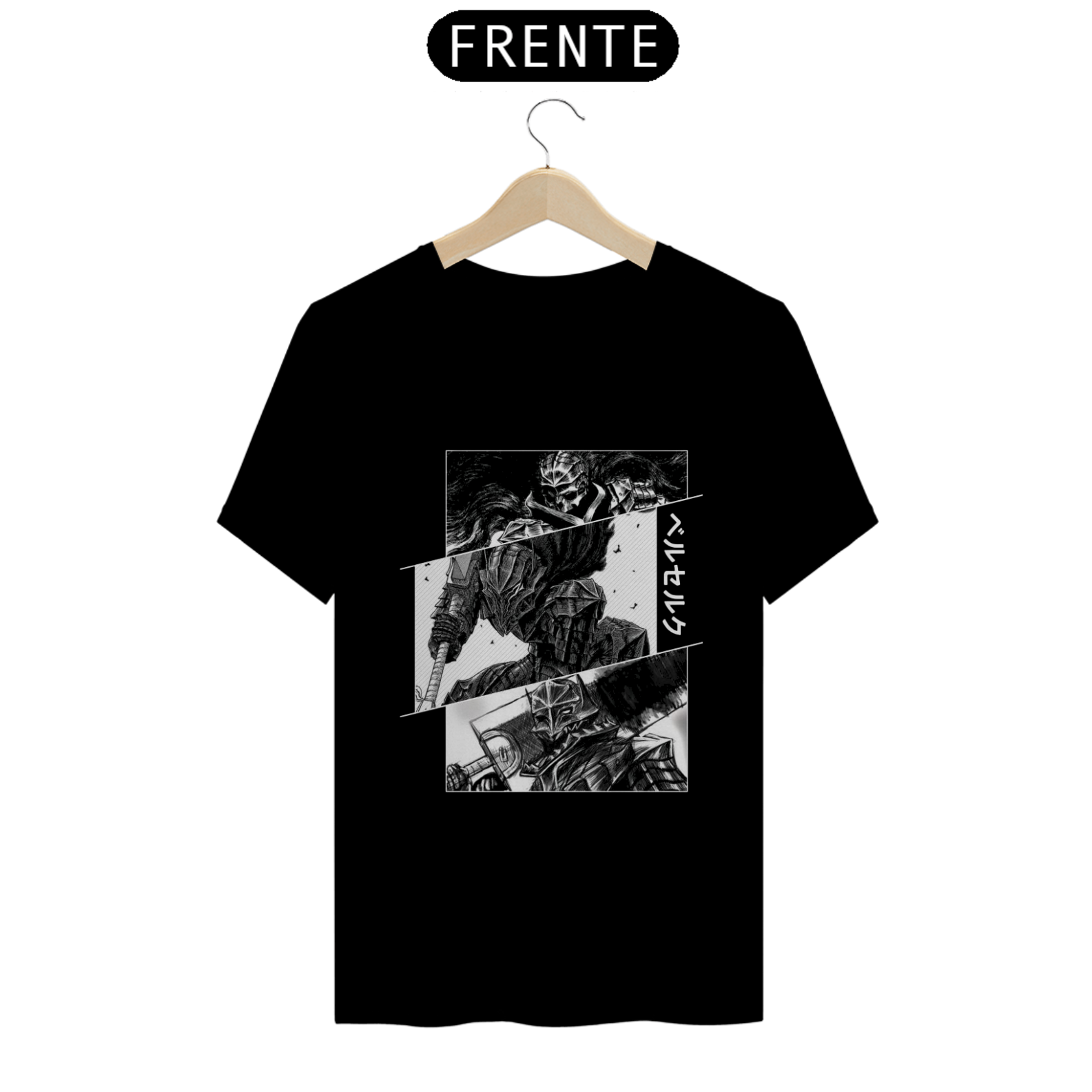Camiseta Berserk Guts e Skull Knight