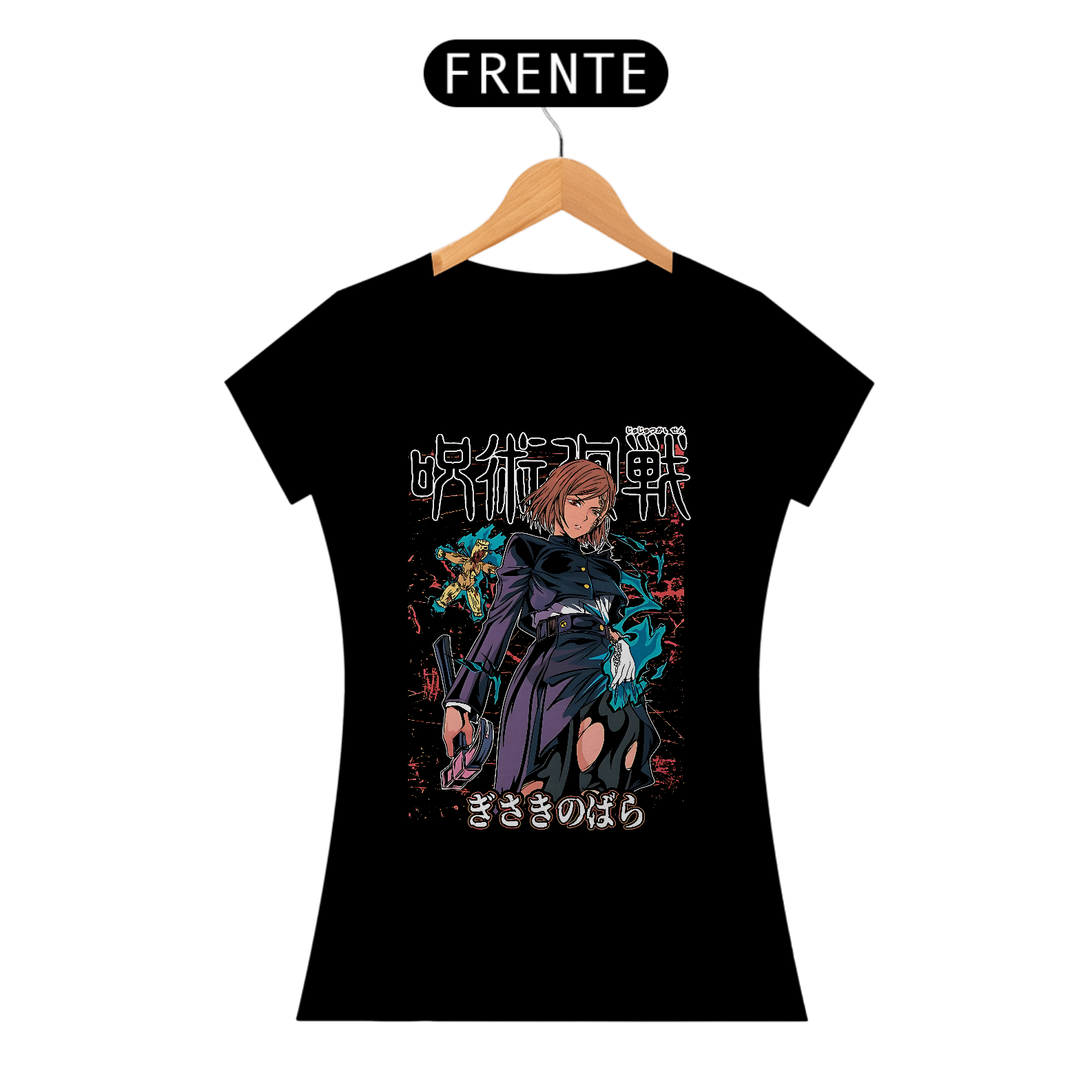 Camiseta Baby Long Jujutsu Kaisen Nobara Kugisaki