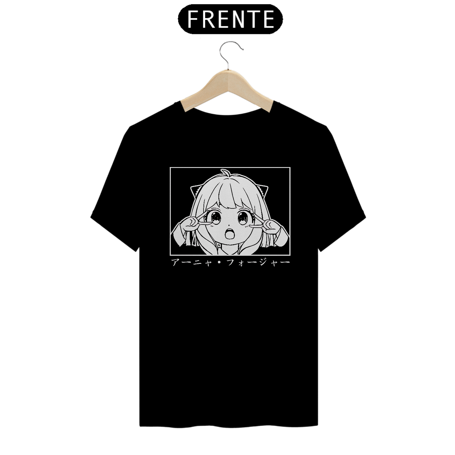 Camiseta Spy x Family Anya Black White