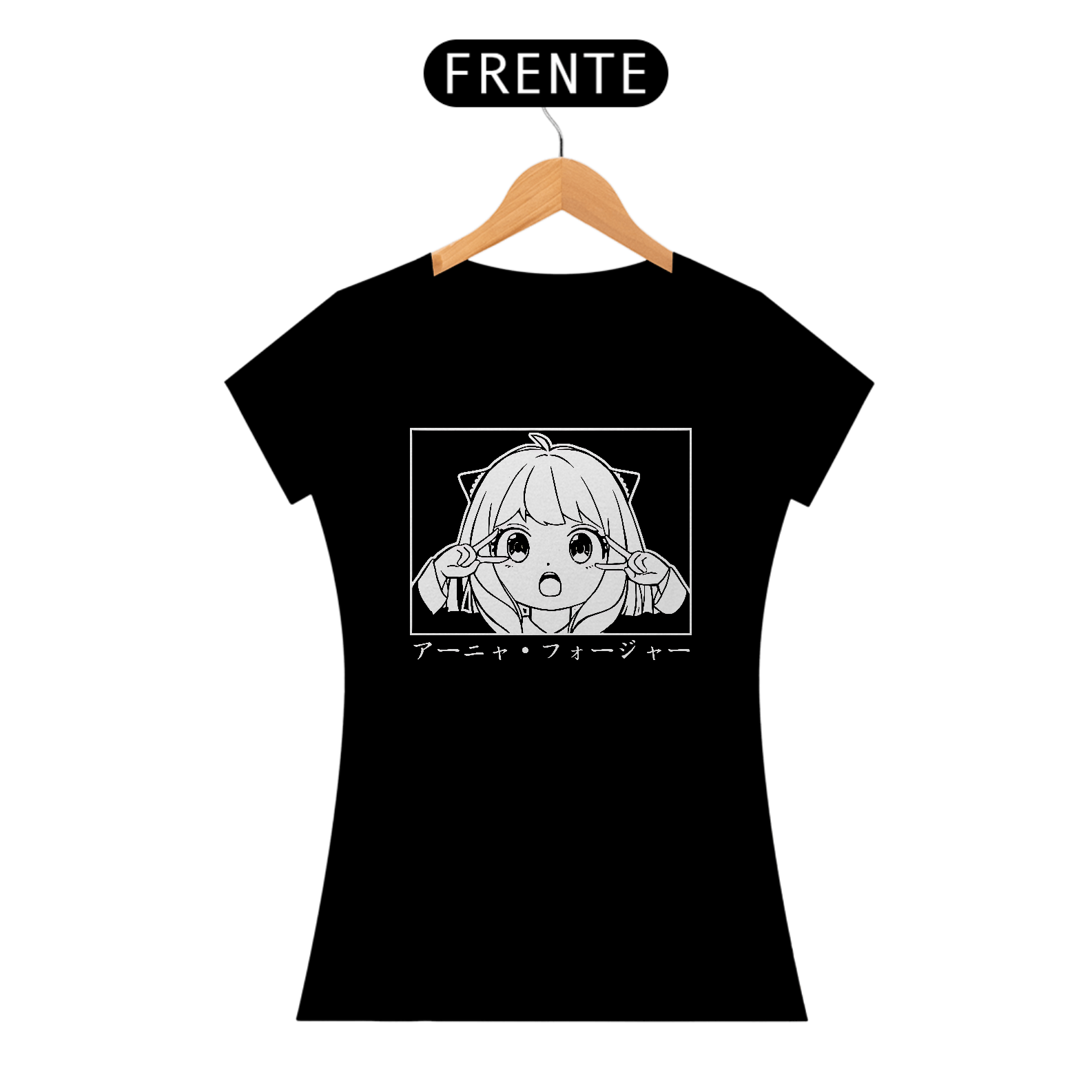 Camiseta Baby Long Spy x Family Anya Black White