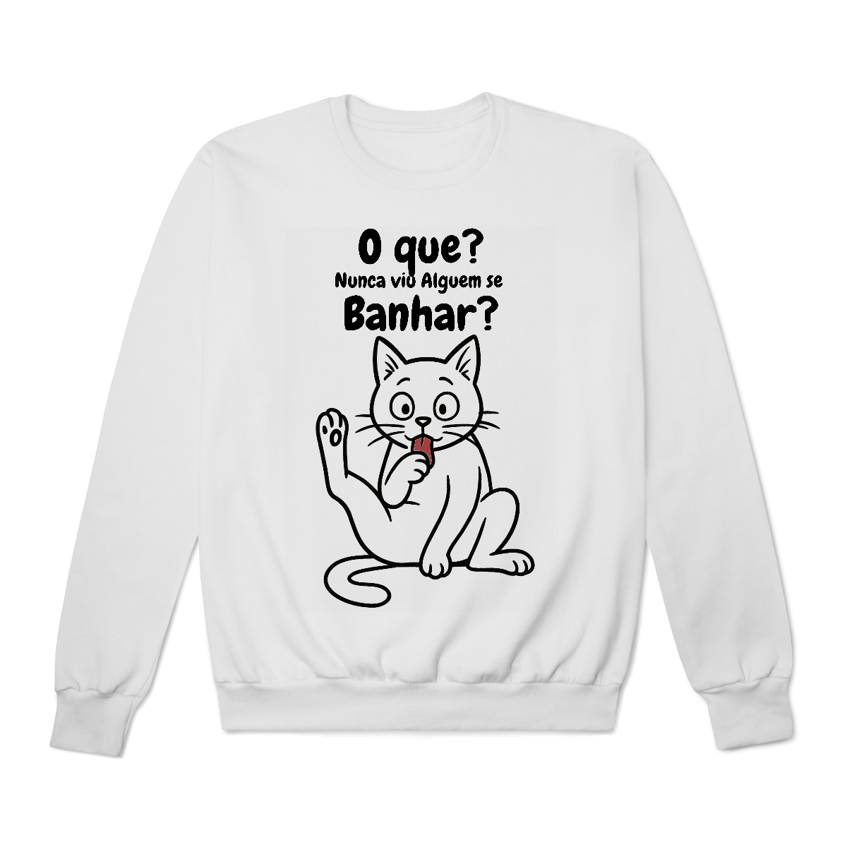 Moletom Gato no Banho