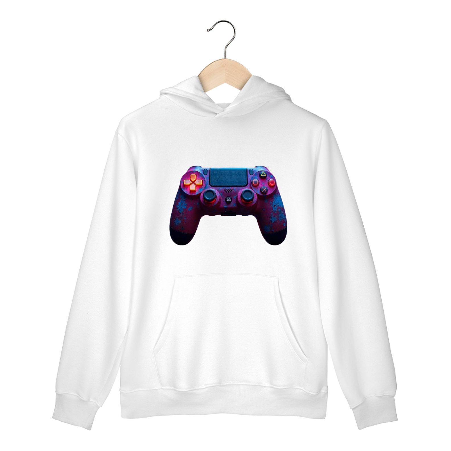Moletom Canguru | Com Touca e Bolso | Estampa de Controle de Video Game