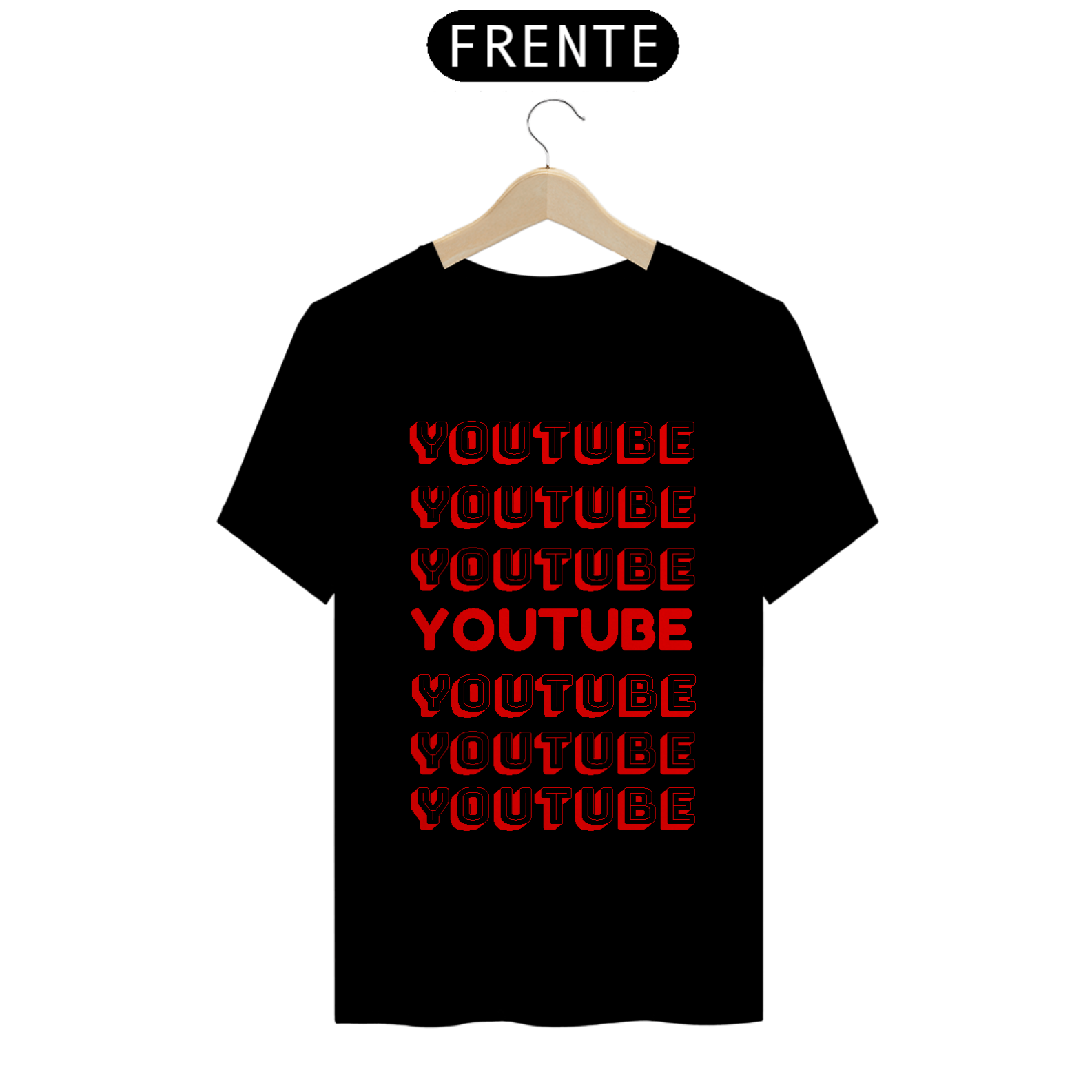 Camiseta Unissex escrita YouTube | T-Shirt Quality