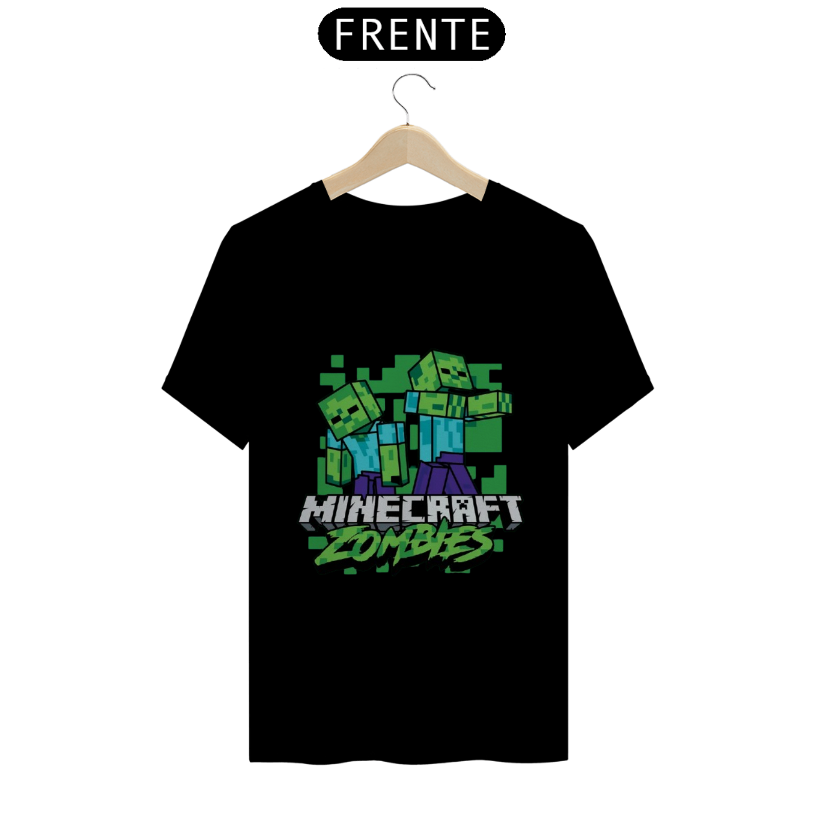 Camiseta T-Shirt Quality Minecraft Creeper Zumbi Gamer