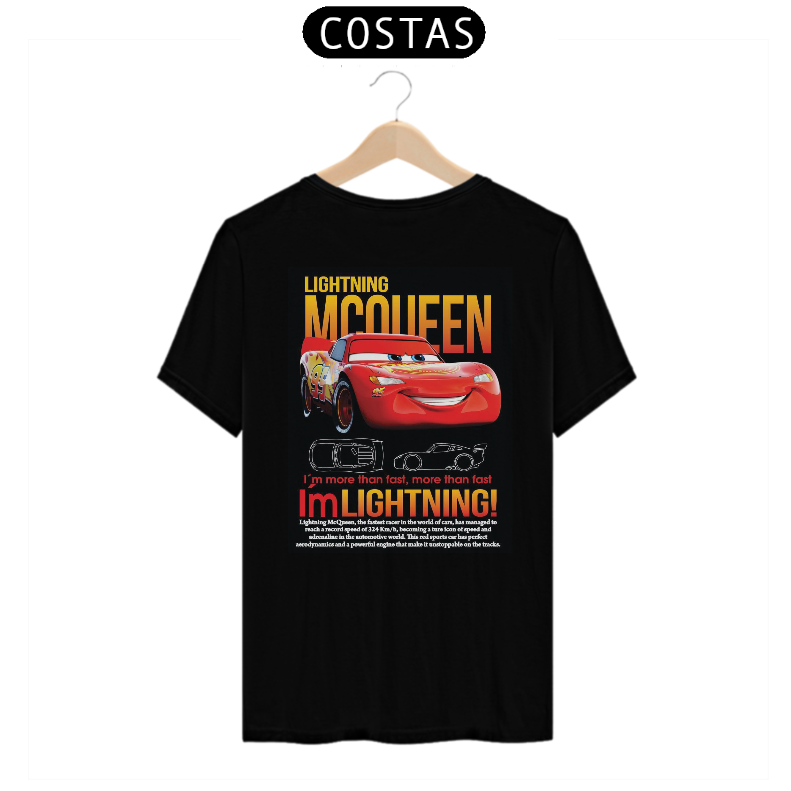 Camiseta casal Carros Mcqueen e Sally