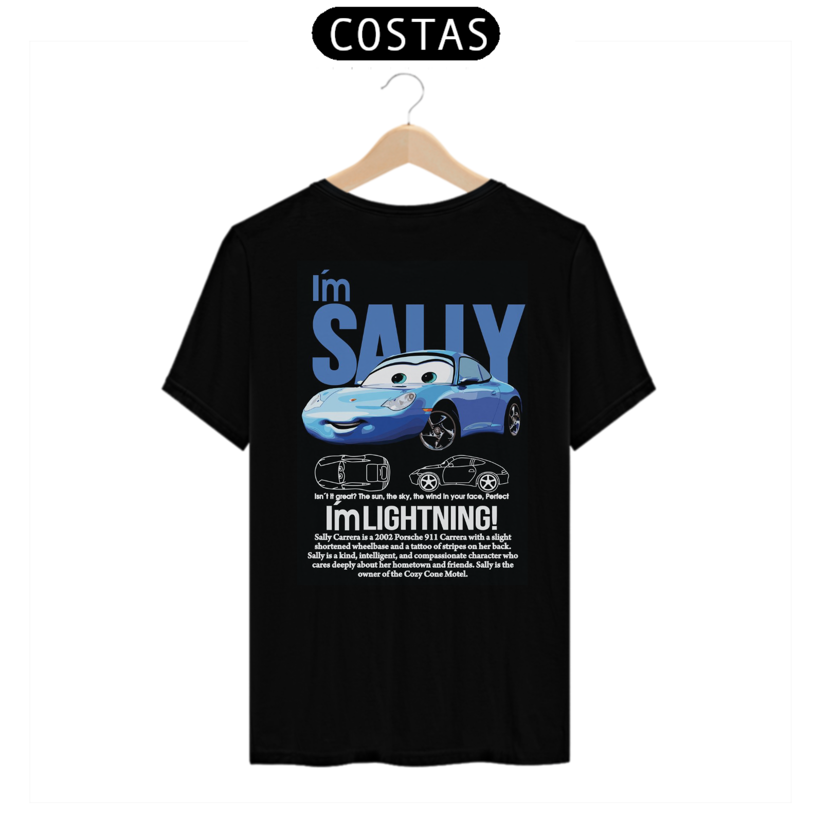 Camisetas Carros Mcqueen e Sally