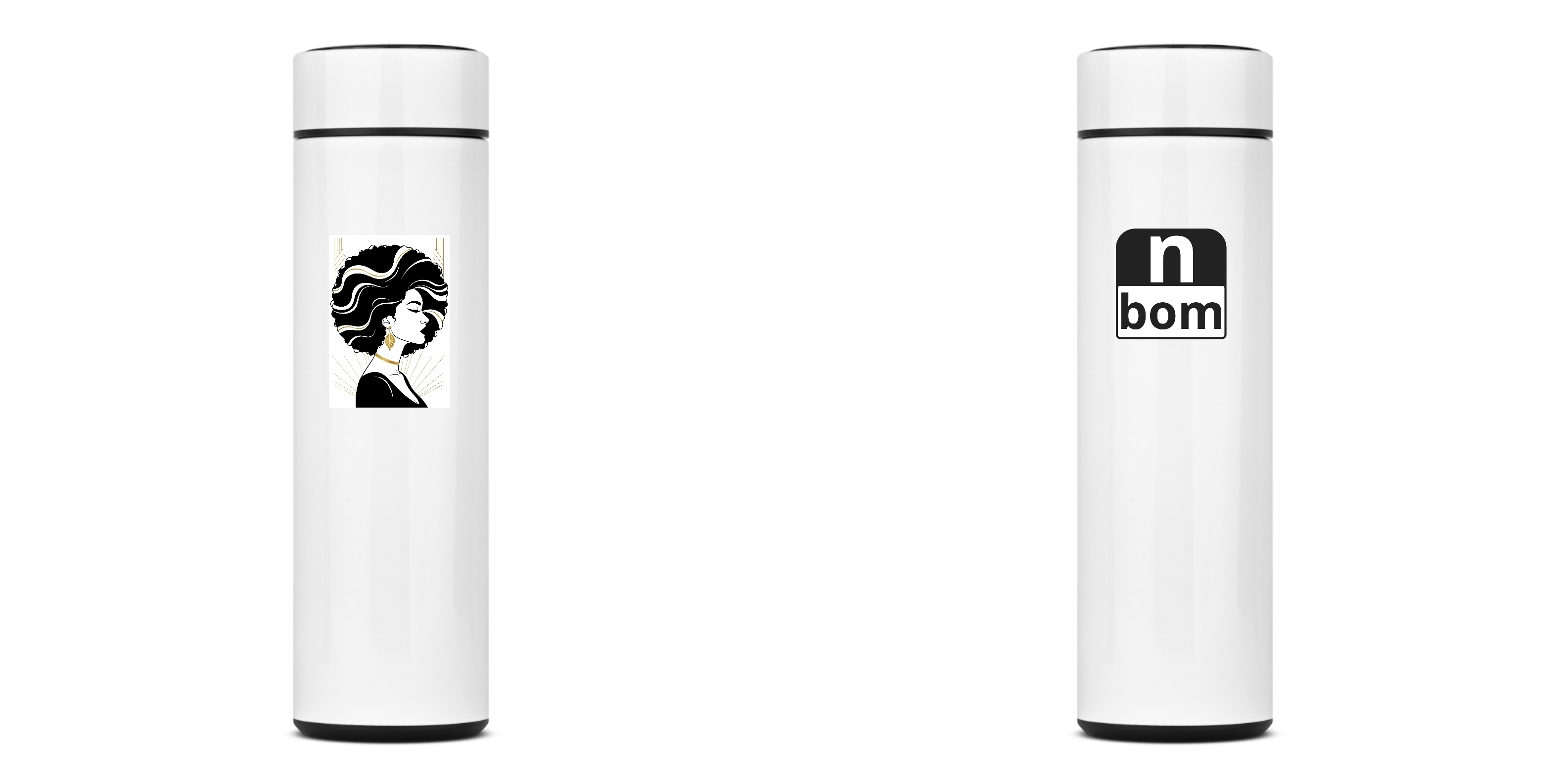 Garrafa Térmica Feminina Negro Bom – Estilo, Consciência e Atitude em Cada Gole