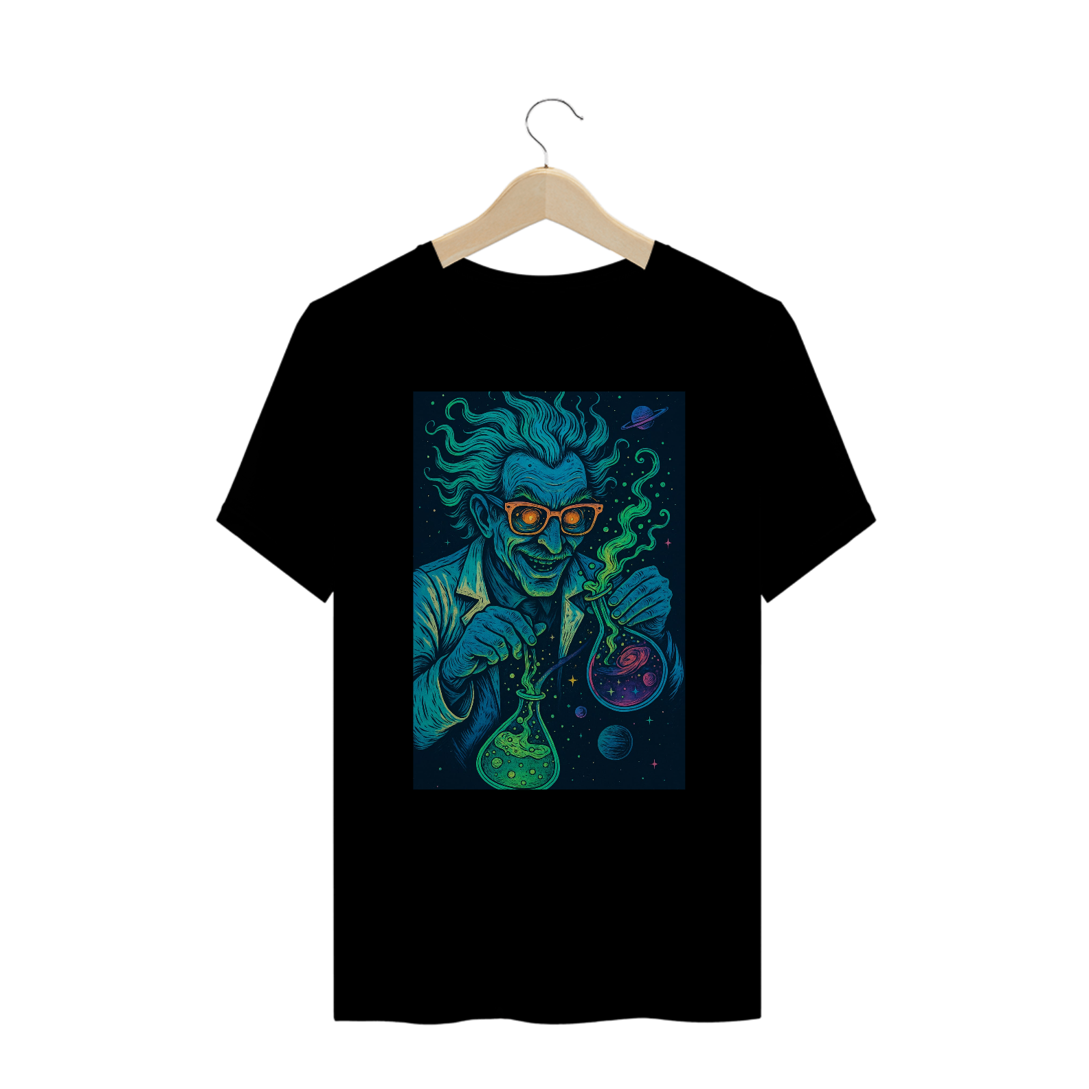 Camiseta Nerd Cientista Cósmico