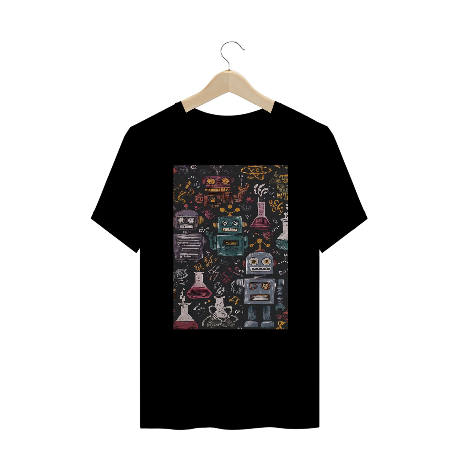 Camiseta Nerd Robôs Retrô