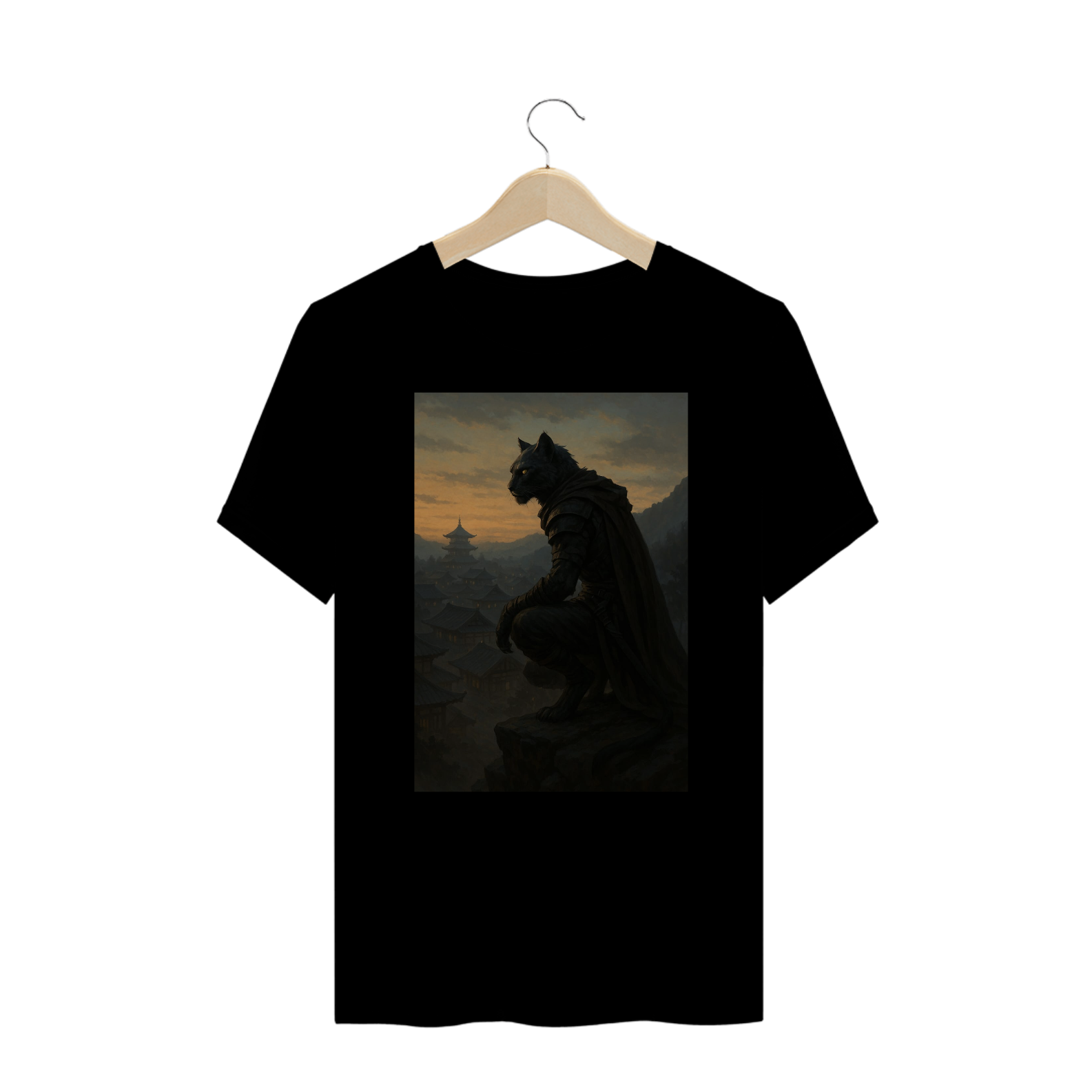 Camiseta Yterbiun – Gato Guerreiro nas Sombras