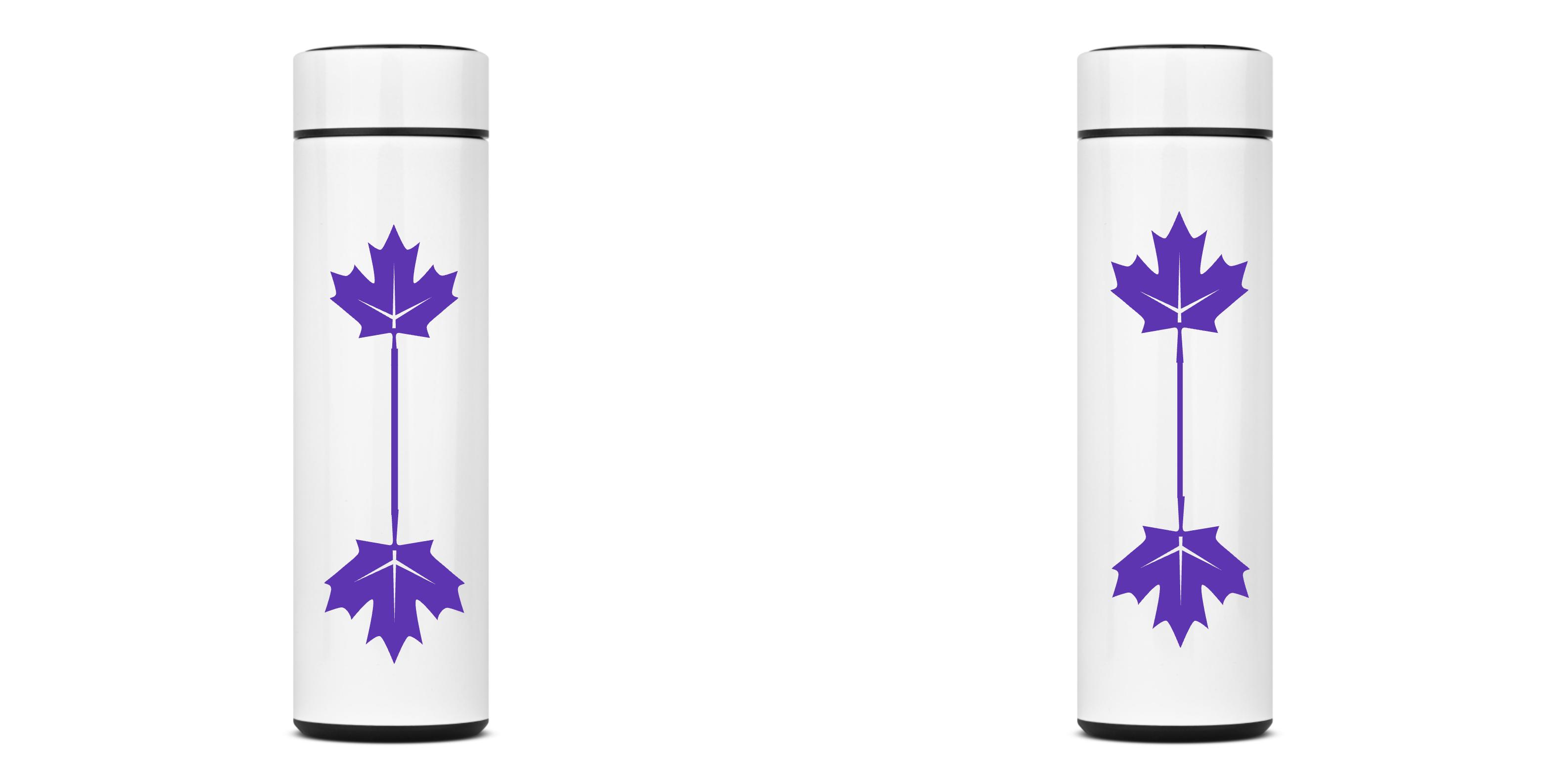 Garrafa térmica estilo folhas de primavera 