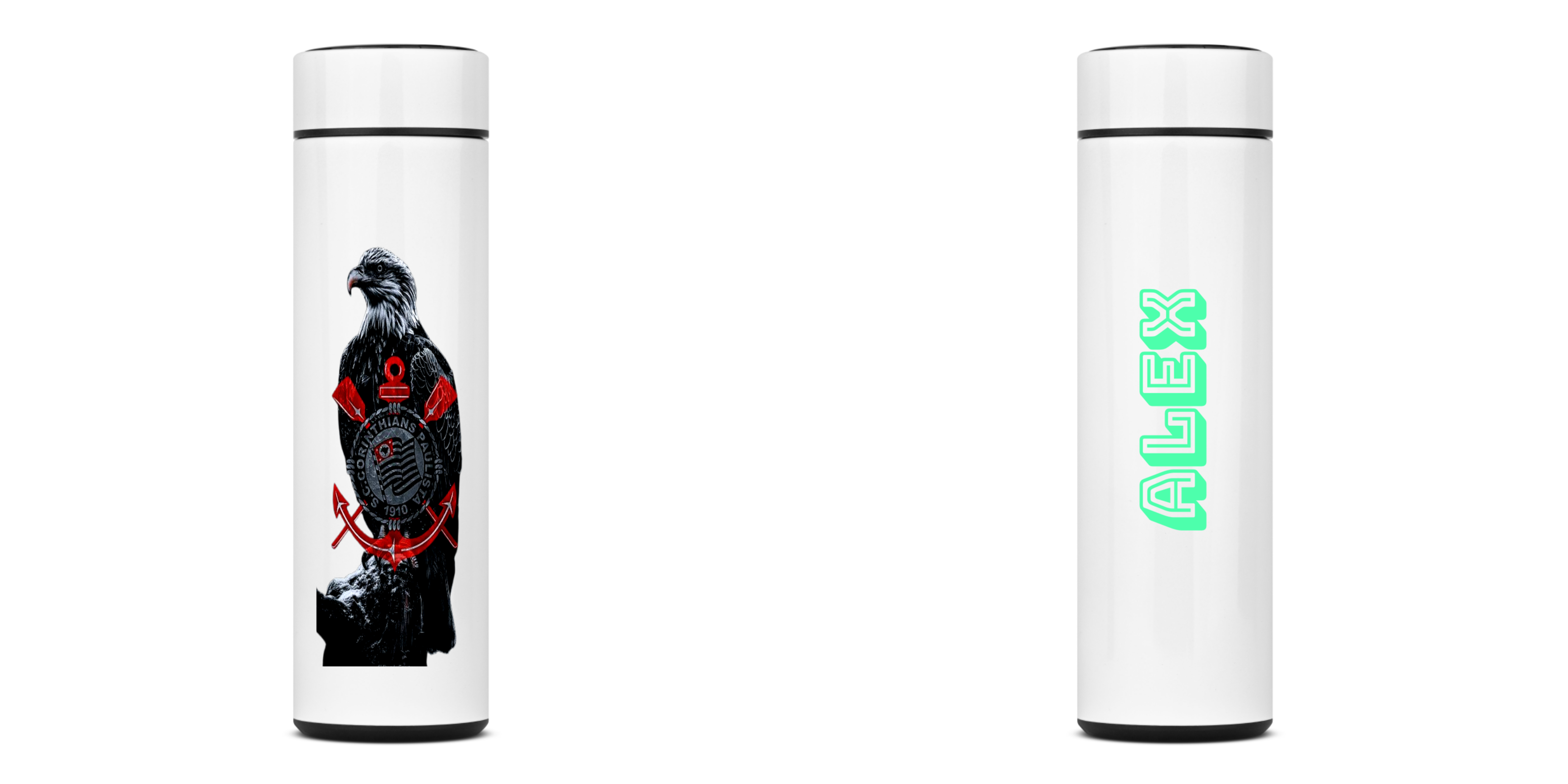 Garrafa térmica estilo corinthians